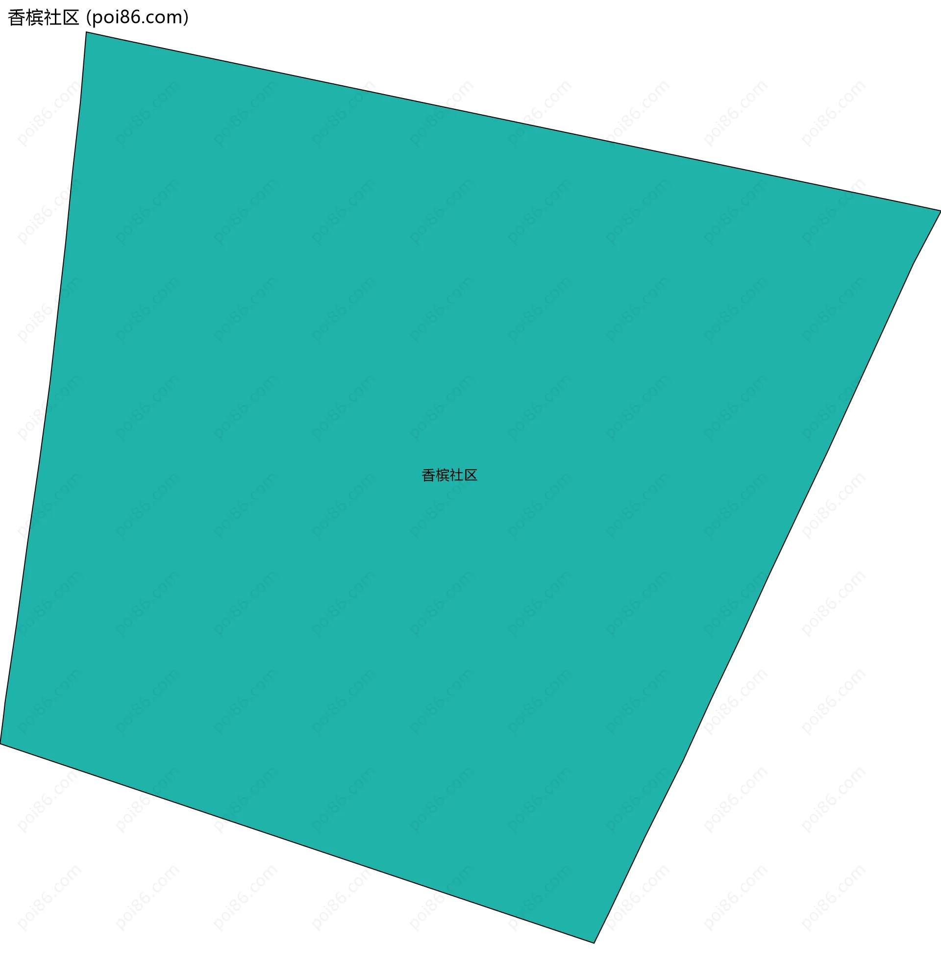 香槟社区边界地图