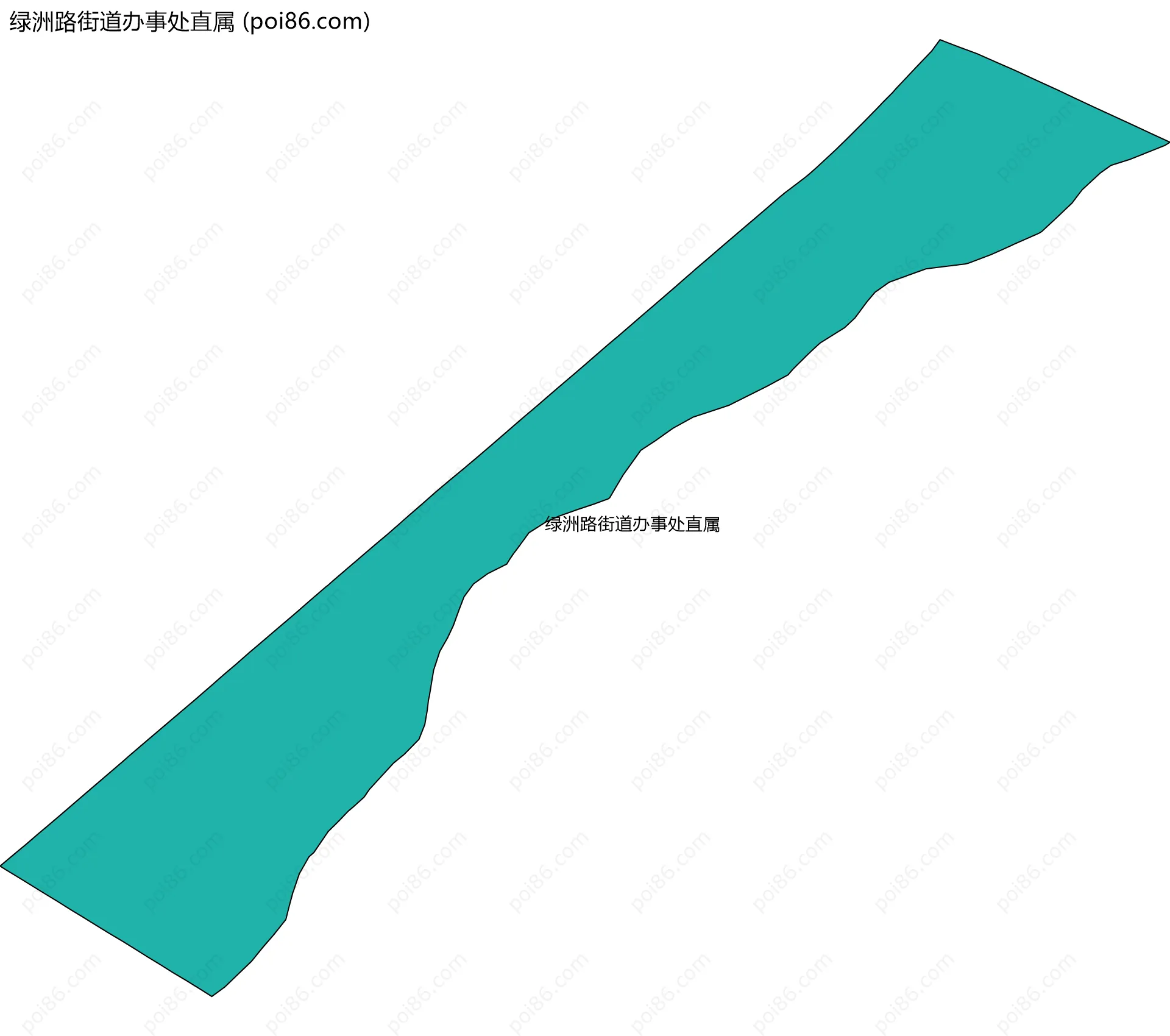 绿洲路街道办事处直属边界地图