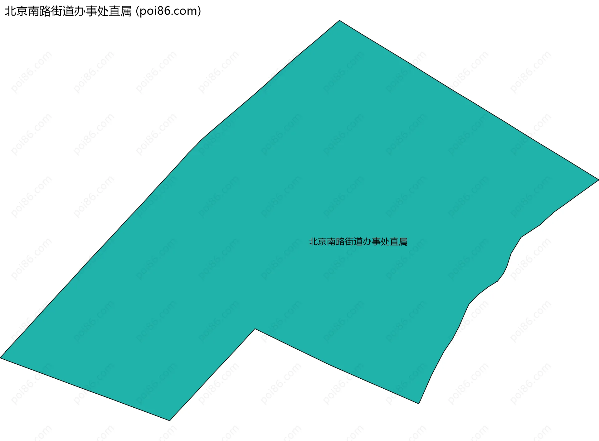 北京南路街道办事处直属边界地图