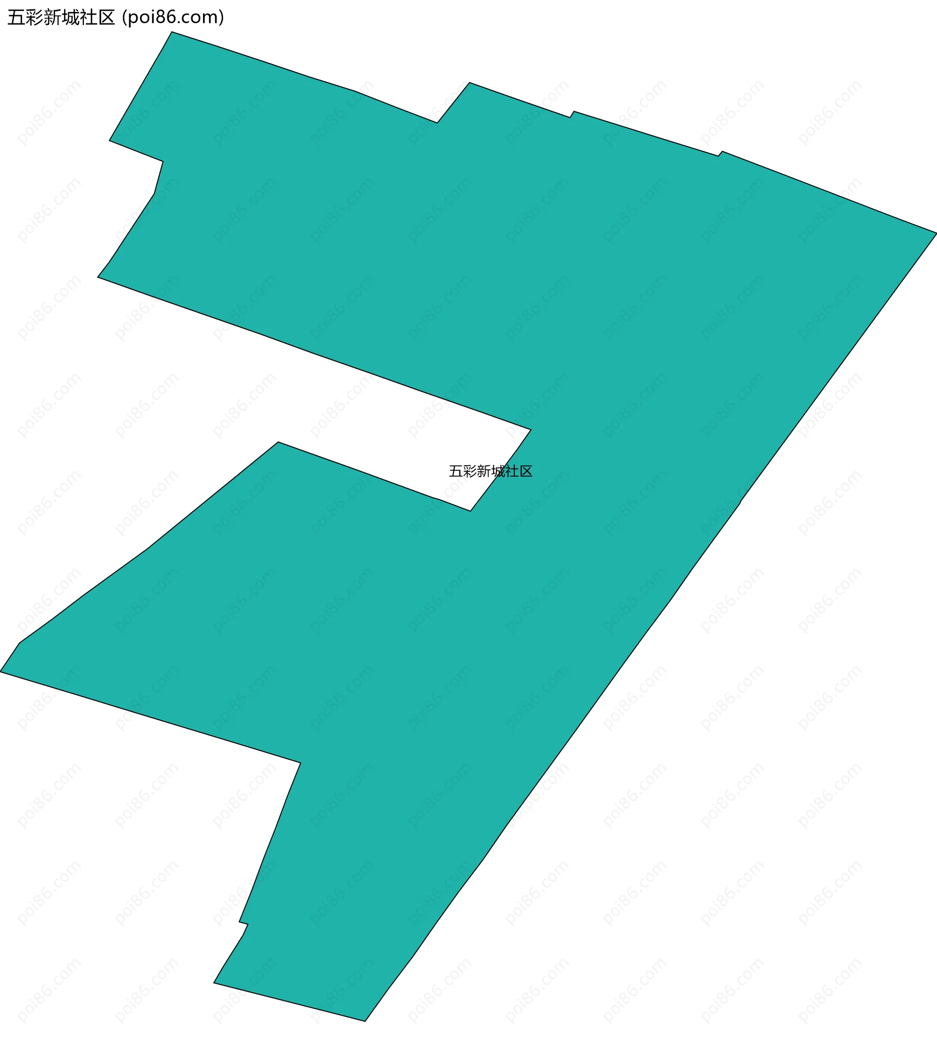 五彩新城社区边界地图