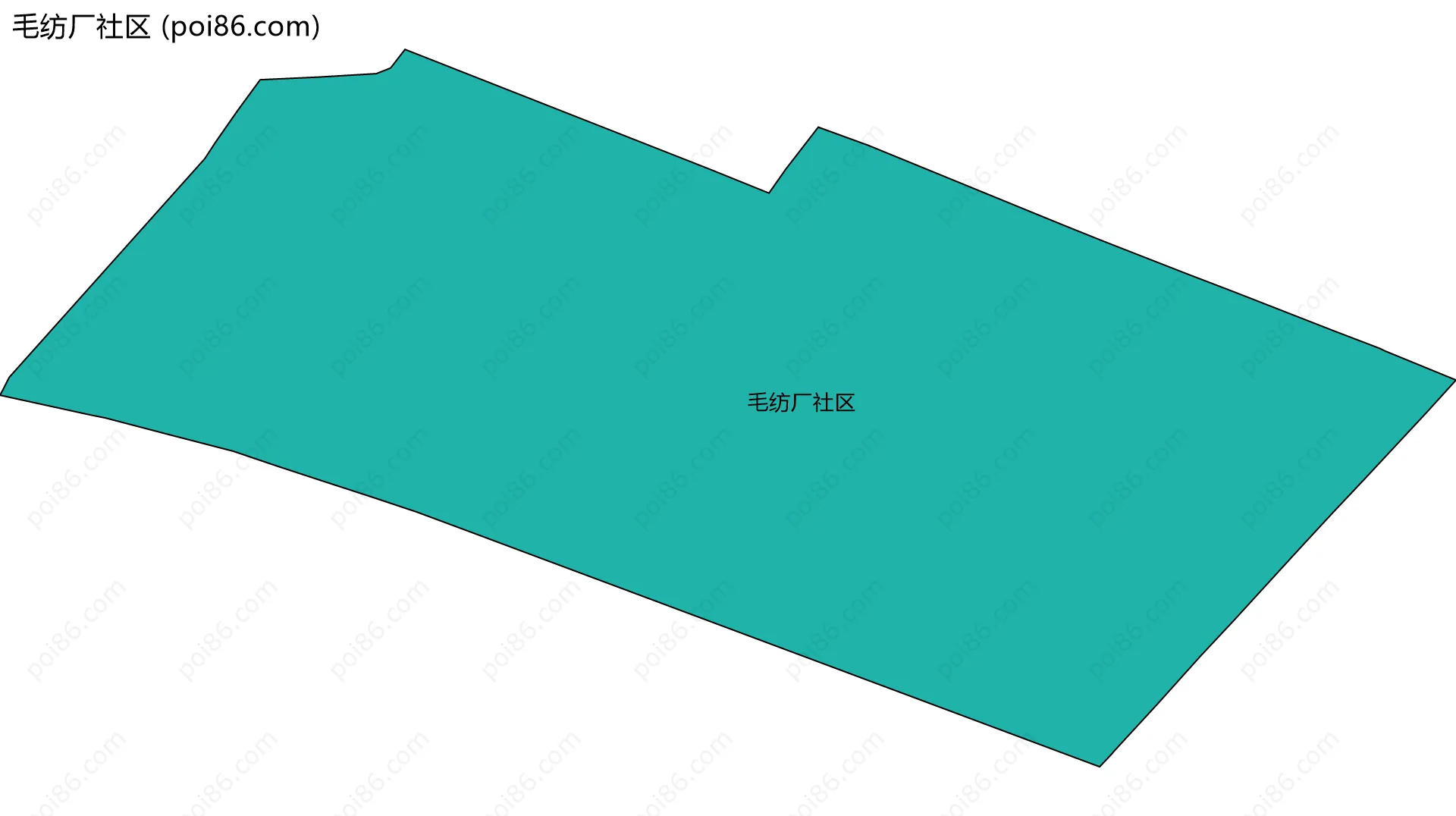 毛纺厂社区边界地图