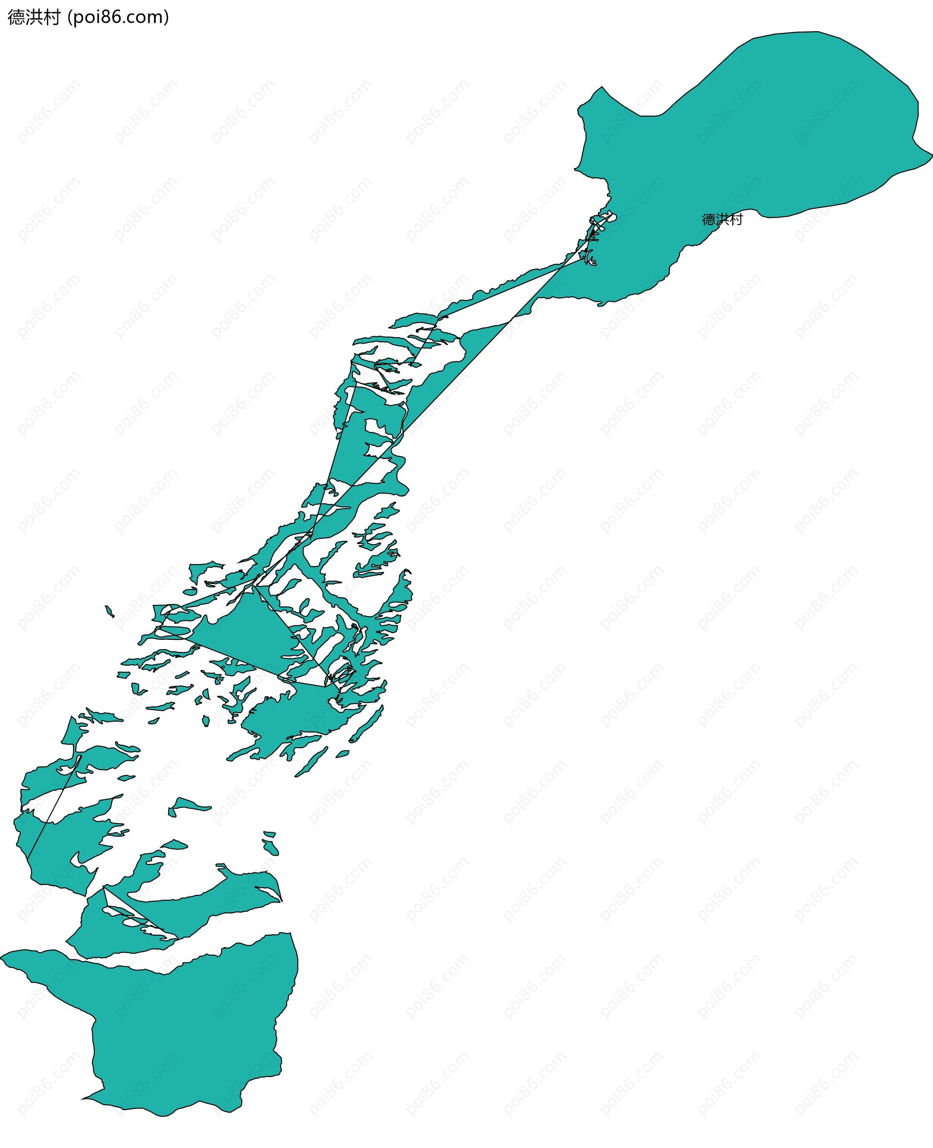 德洪村边界地图