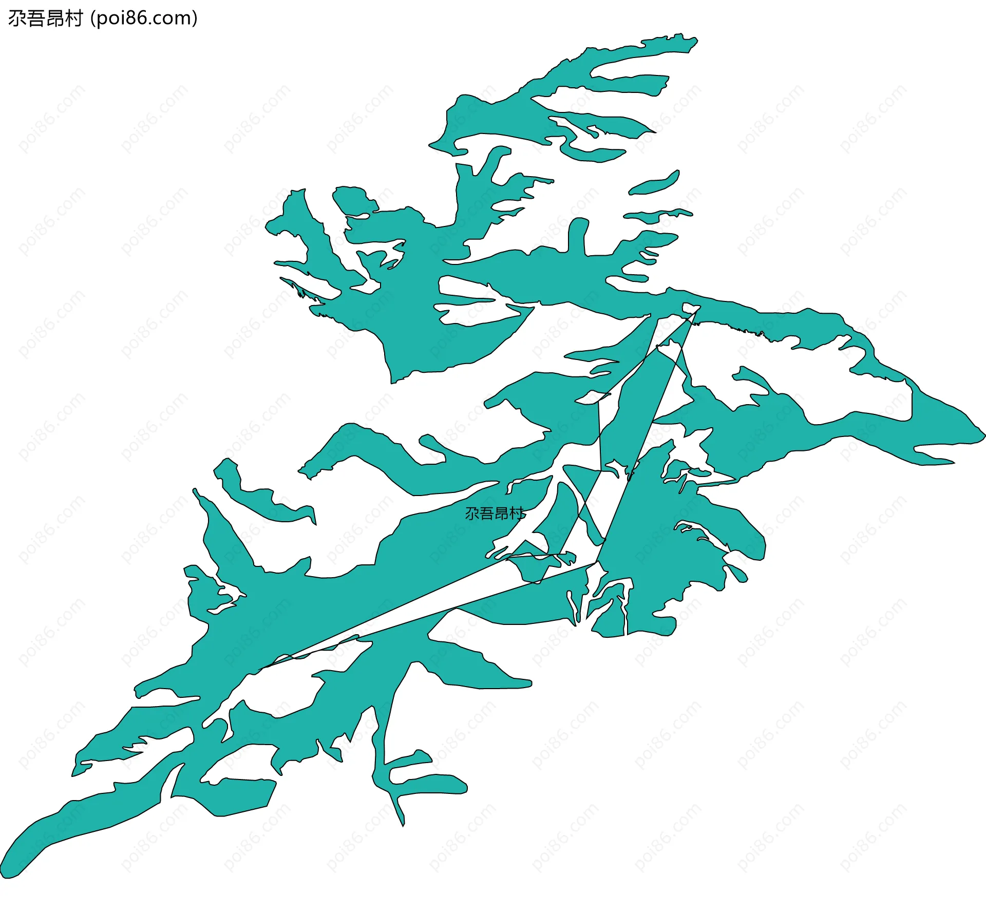 尕吾昂村边界地图