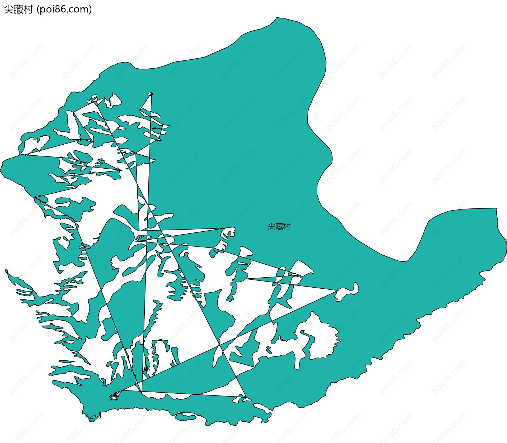 尖藏村边界地图