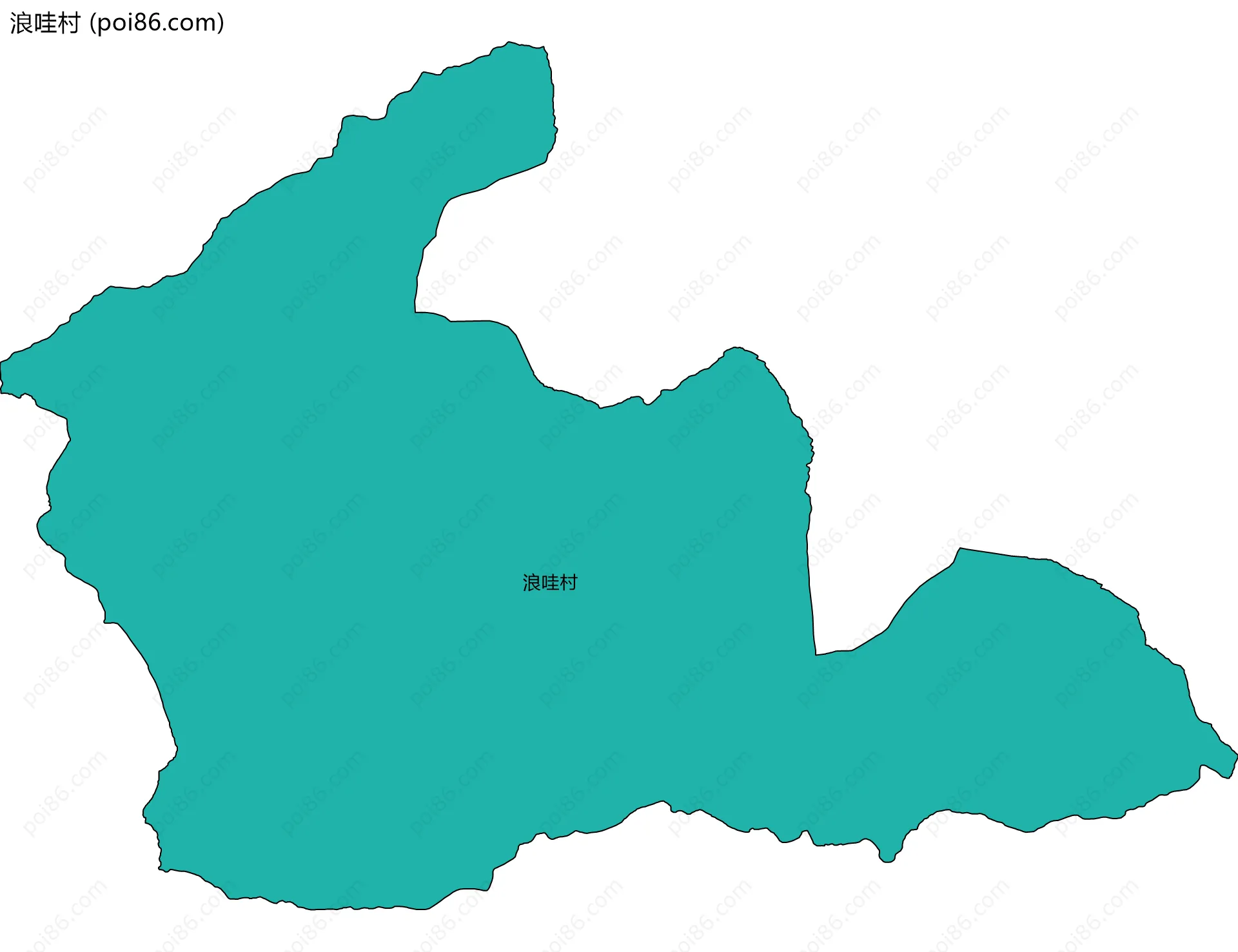 浪哇村边界地图