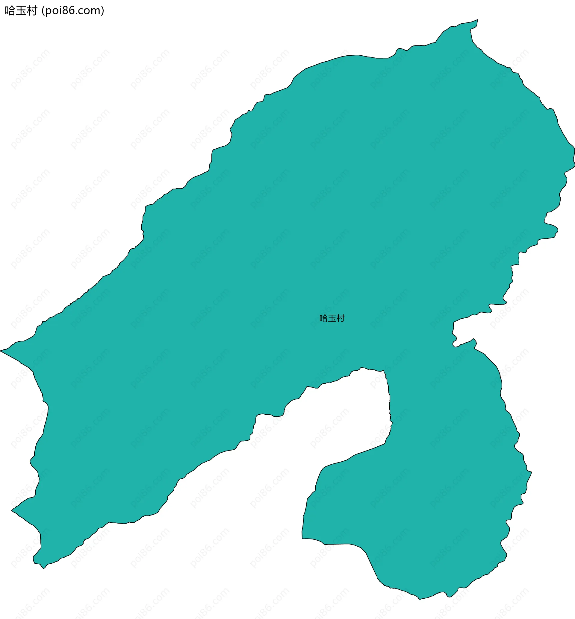 哈玉村边界地图