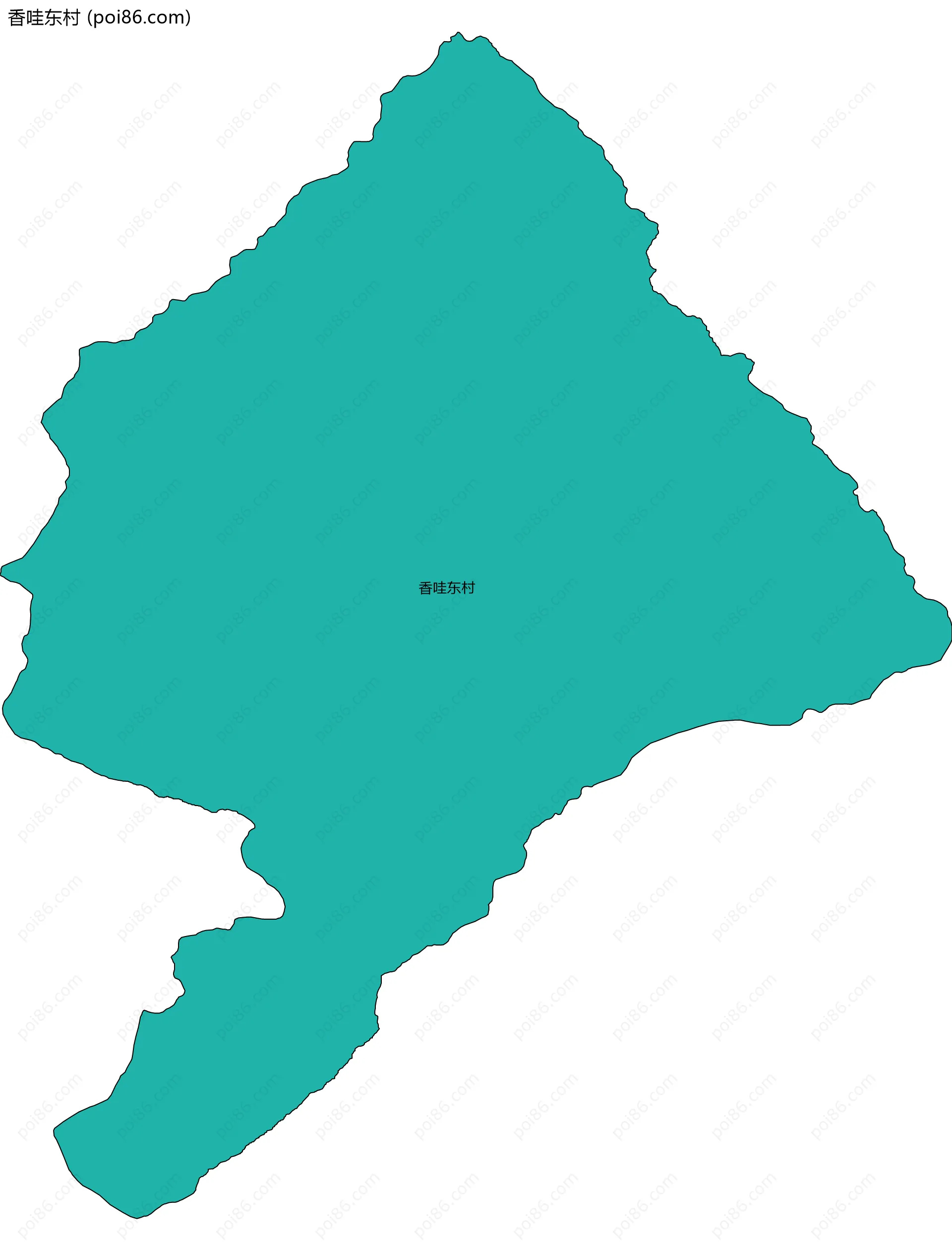 香哇东村边界地图