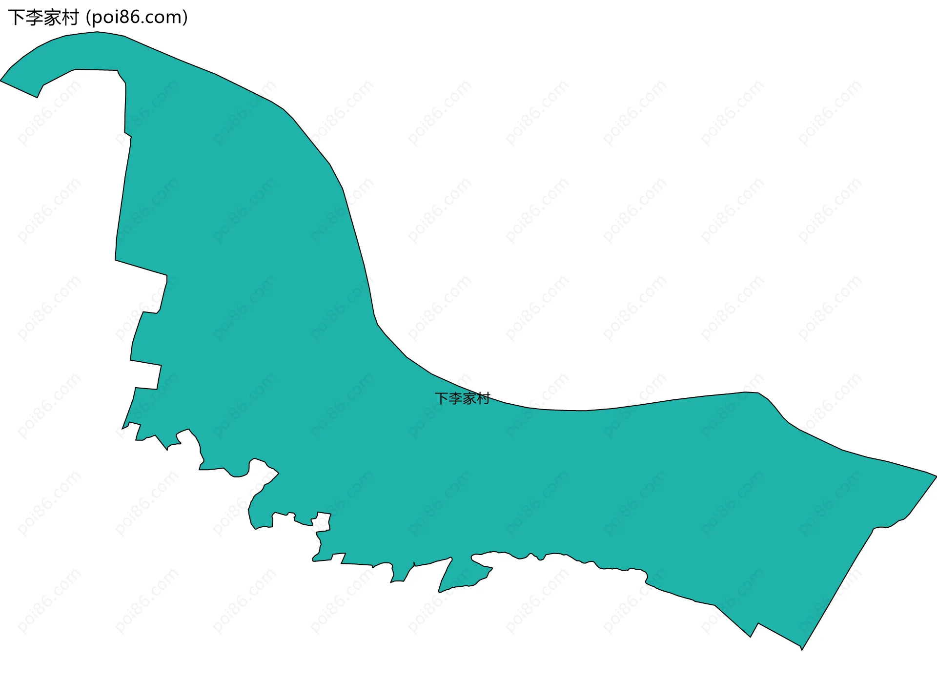 下李家村边界地图