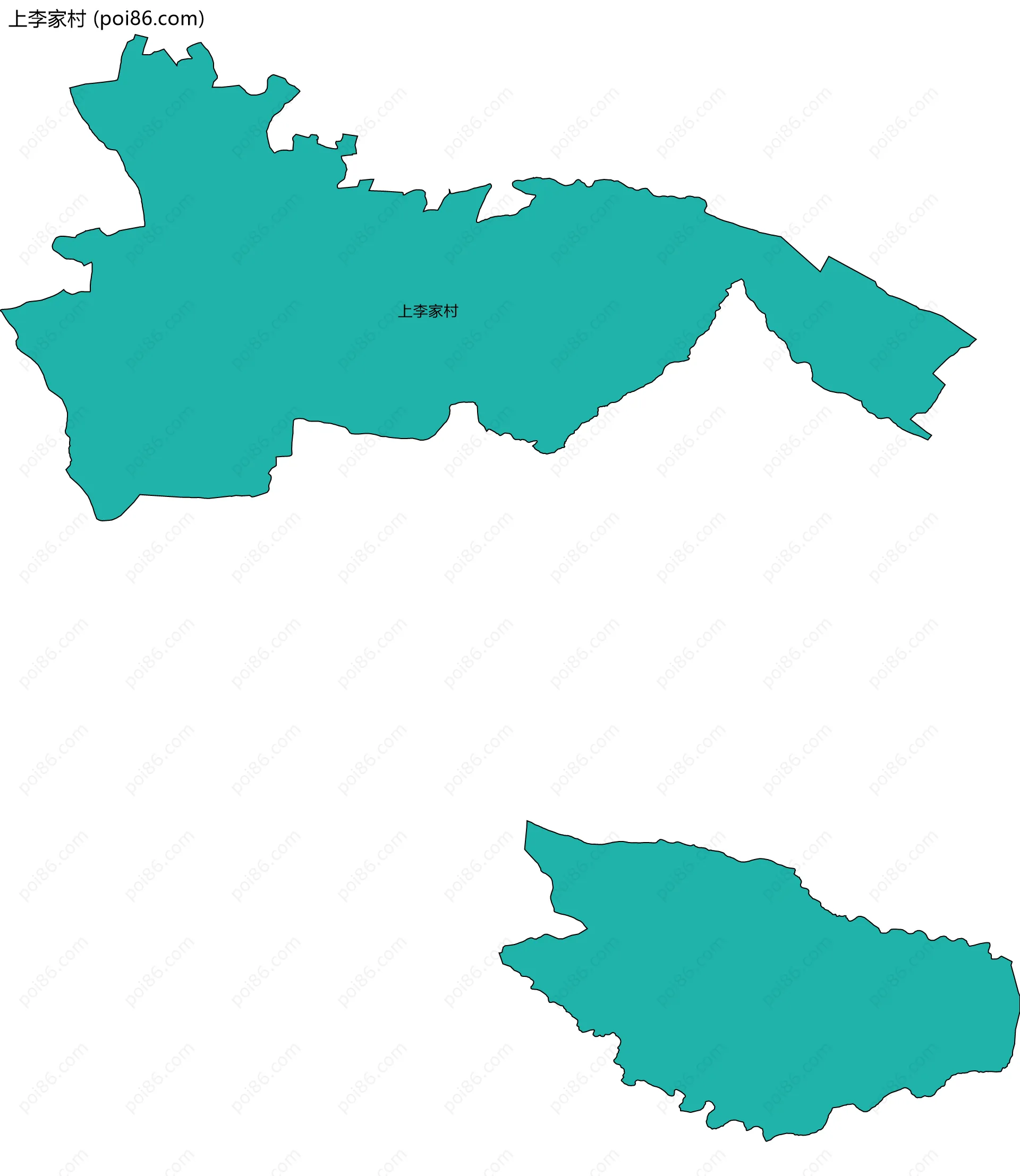 上李家村边界地图