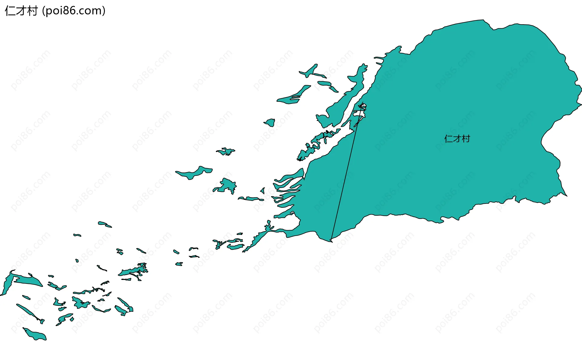 仁才村边界地图