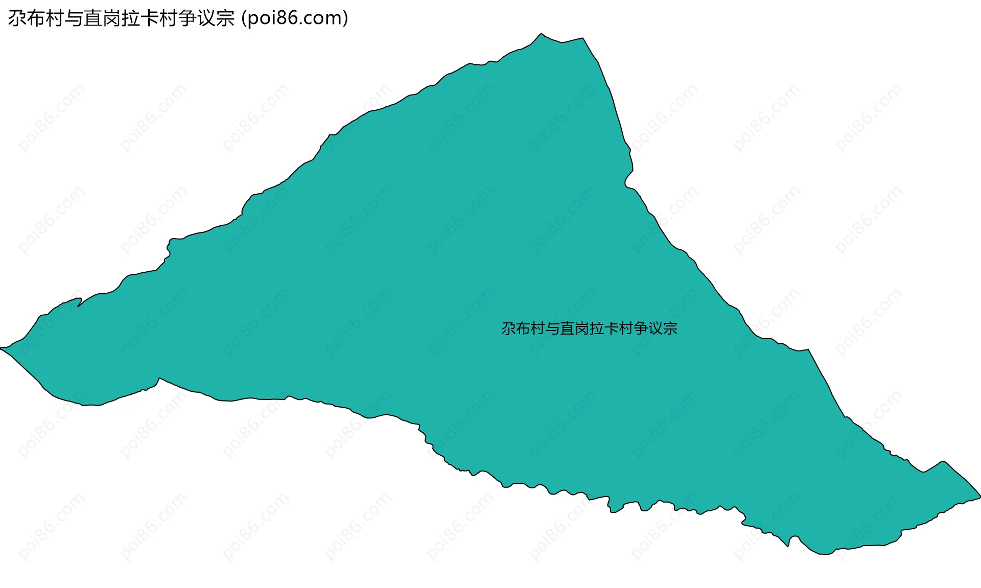 尕布村与直岗拉卡村争议宗边界地图