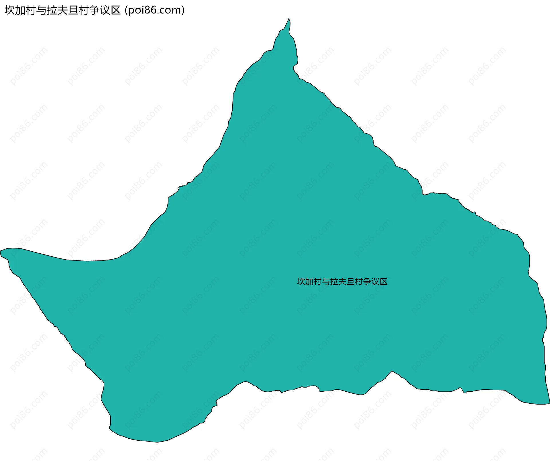 坎加村与拉夫旦村争议区边界地图