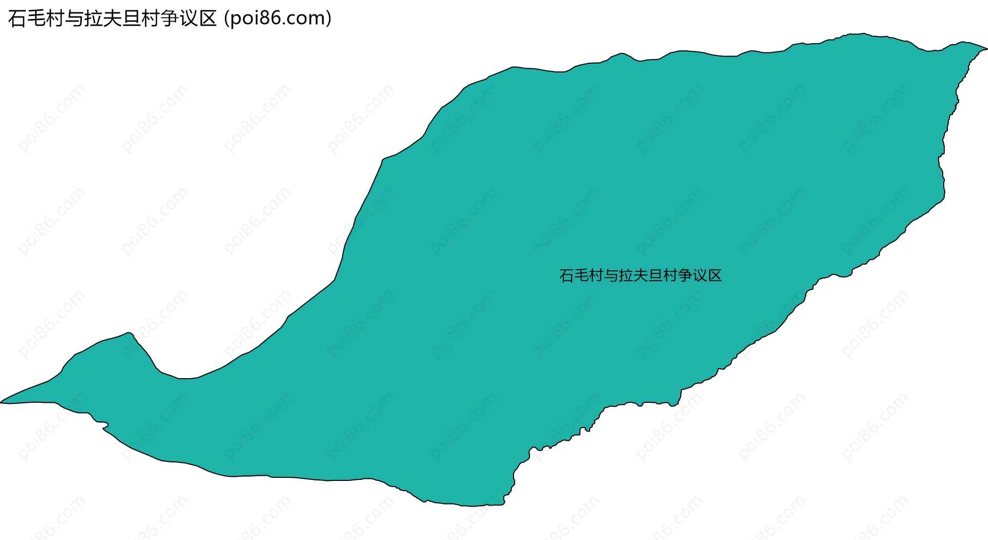 石毛村与拉夫旦村争议区边界地图