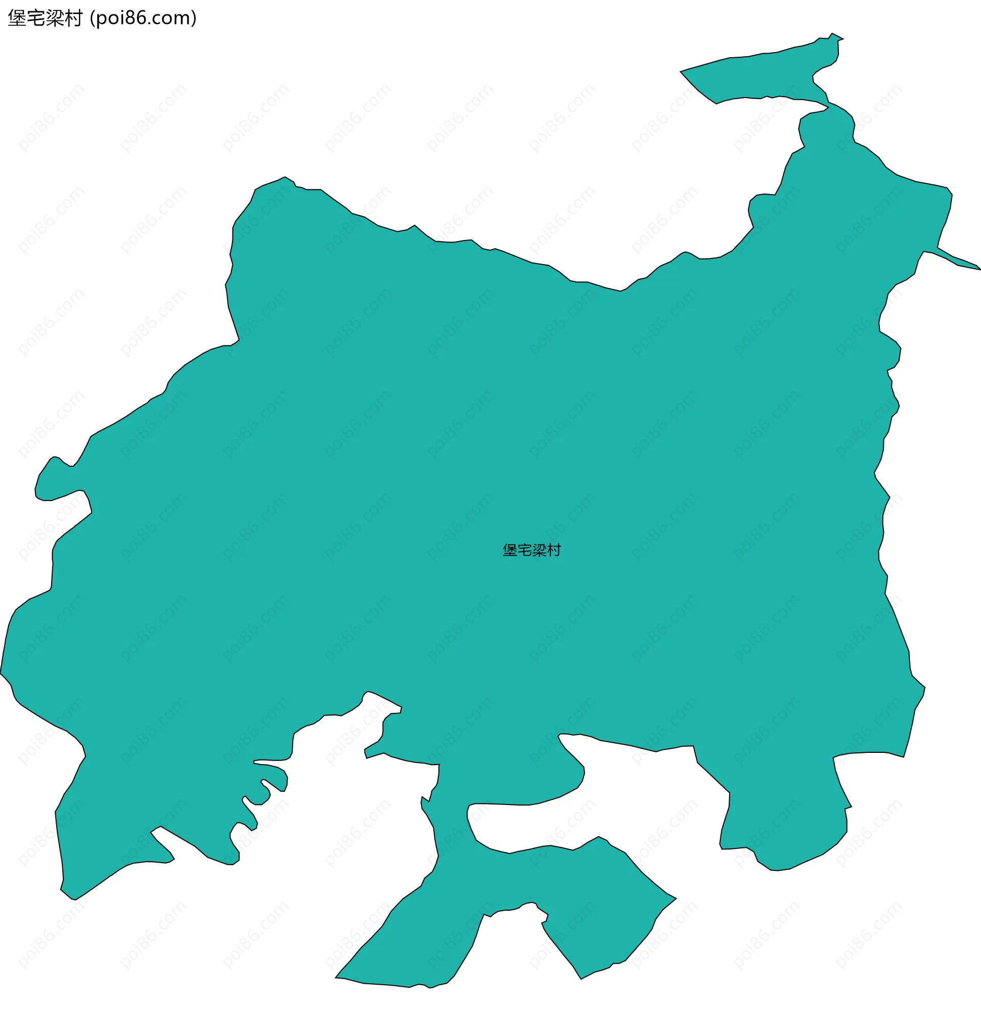 堡宅梁村边界地图