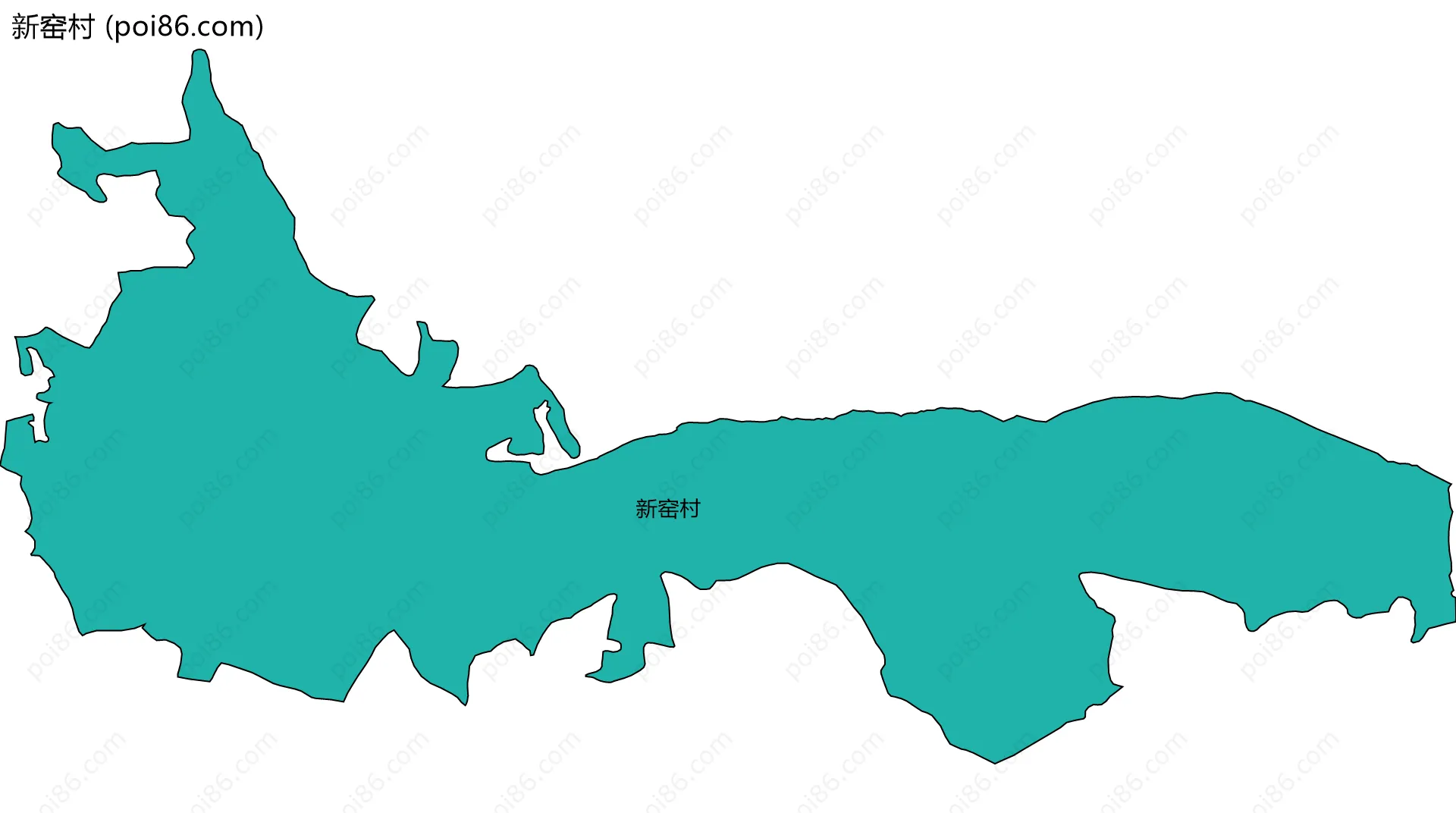 新窑村边界地图