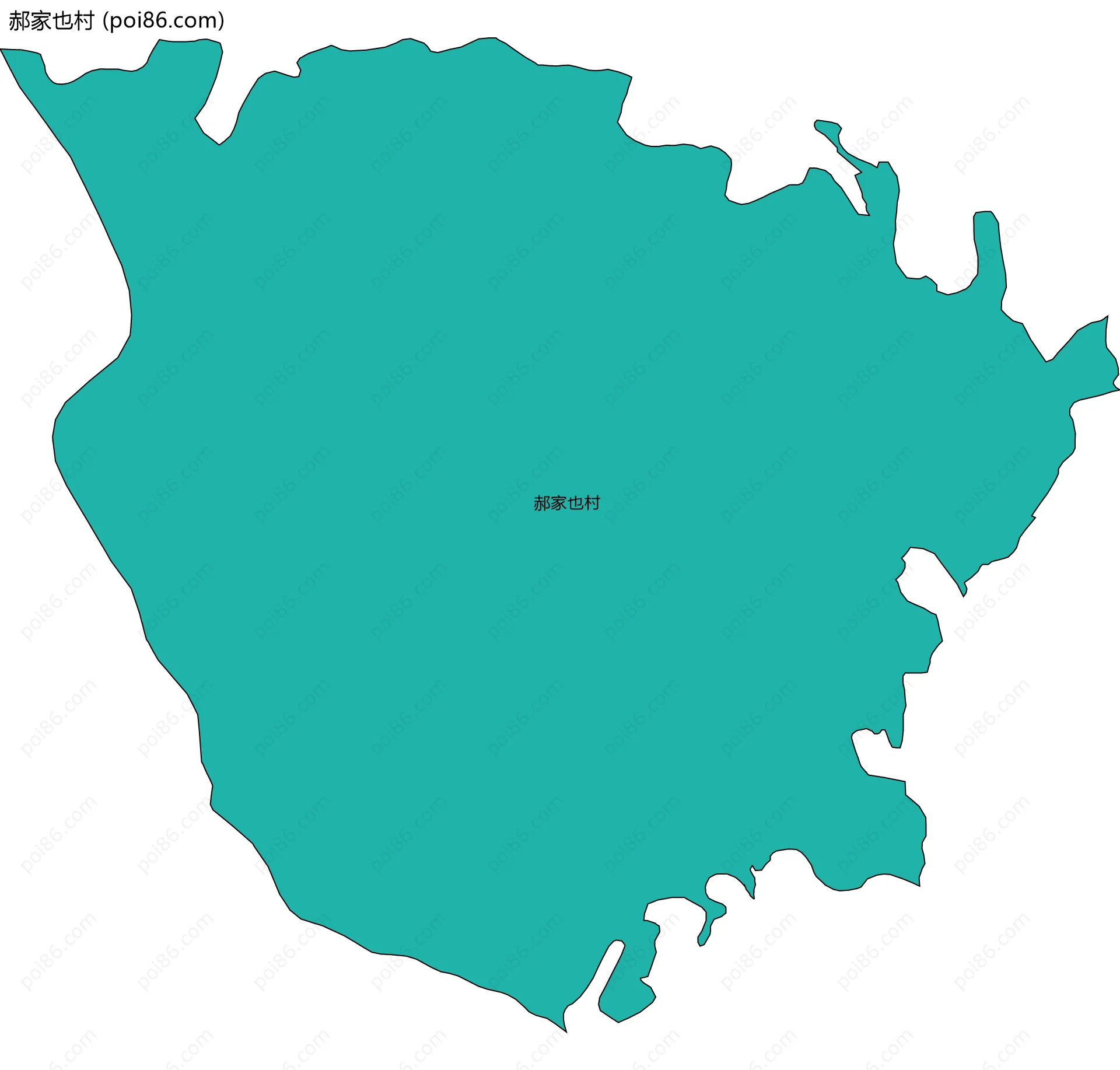 郝家也村边界地图