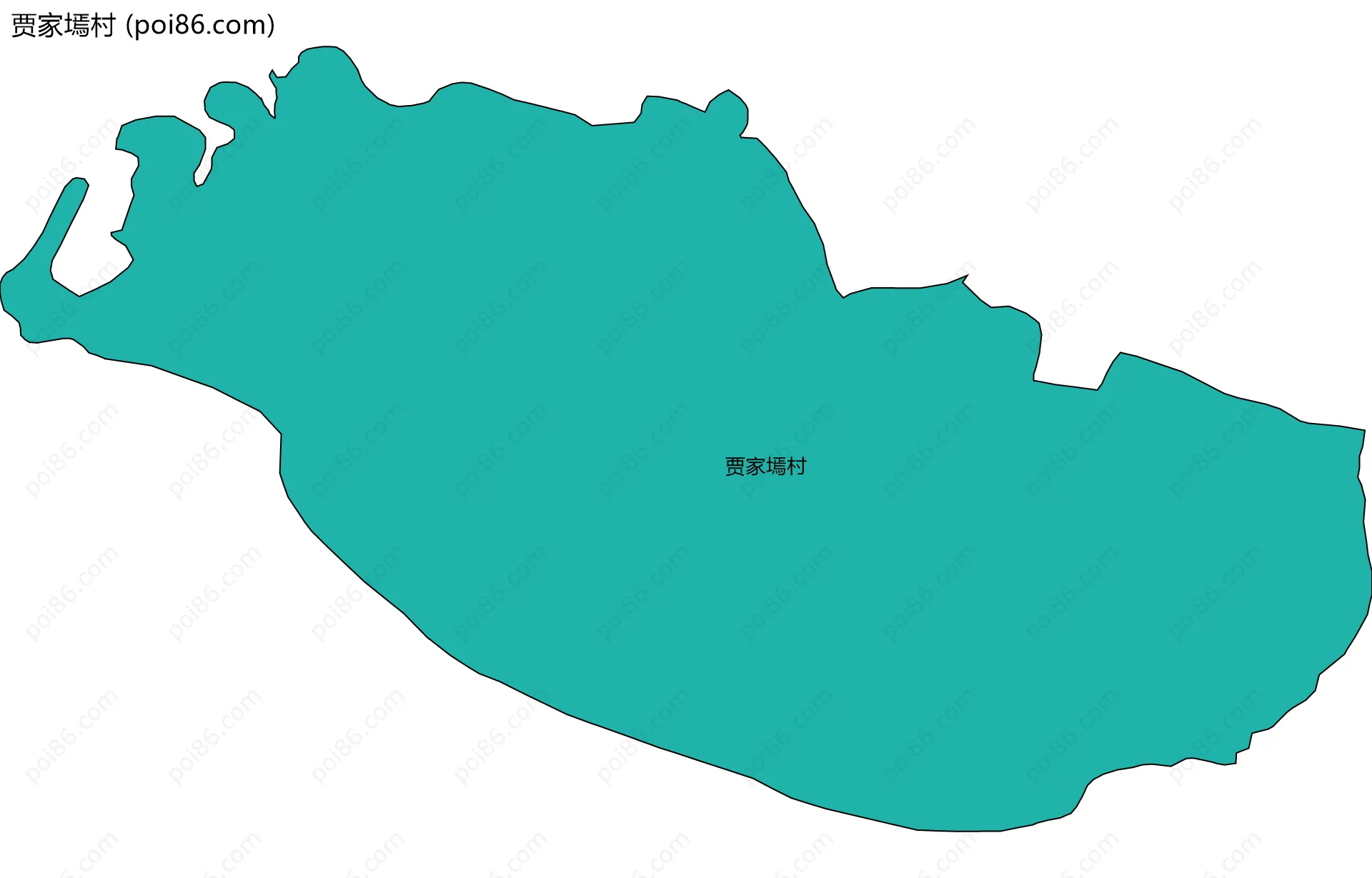贾家墕村边界地图