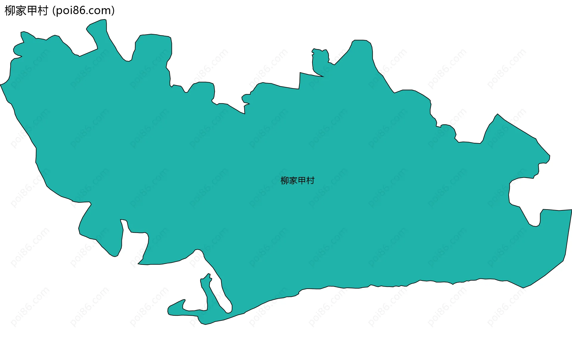柳家甲村边界地图