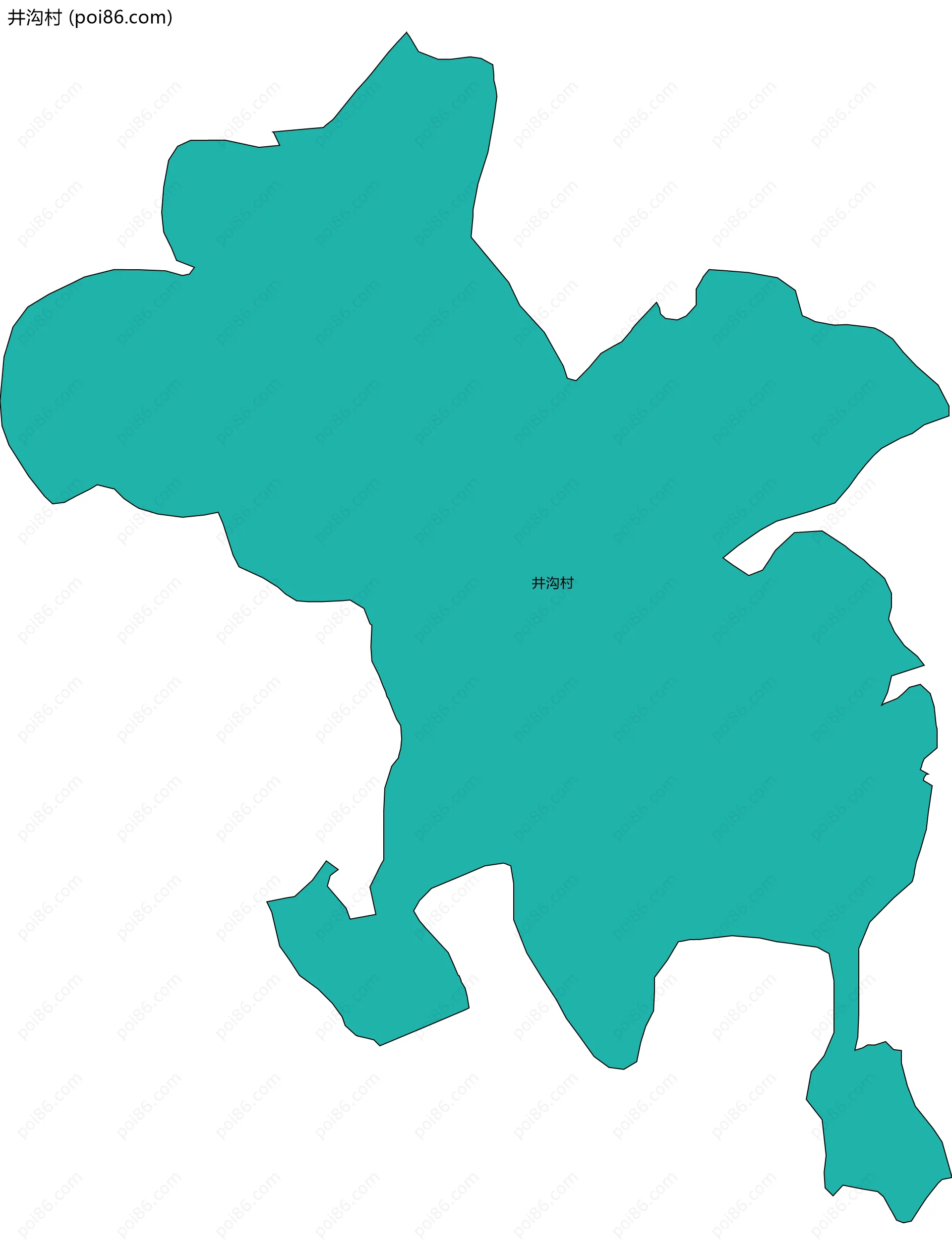 井沟村边界地图