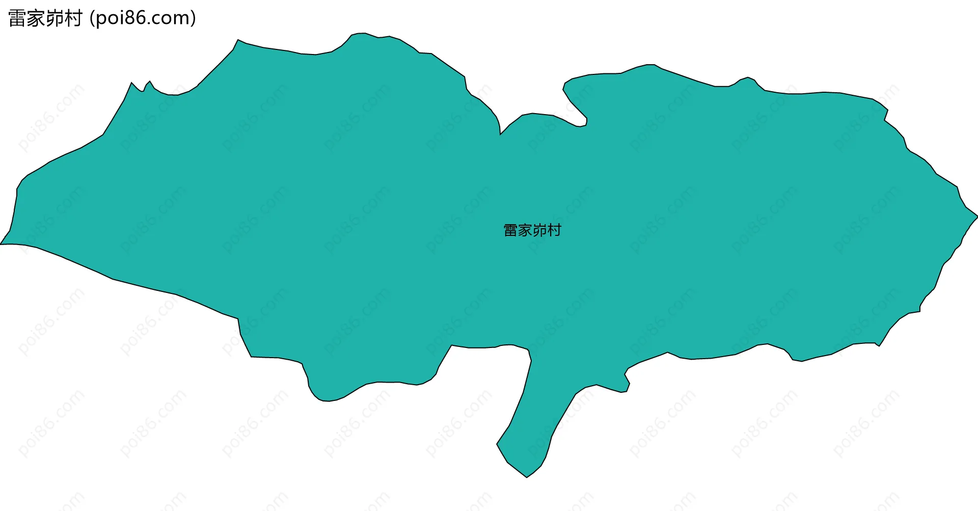 雷家峁村边界地图