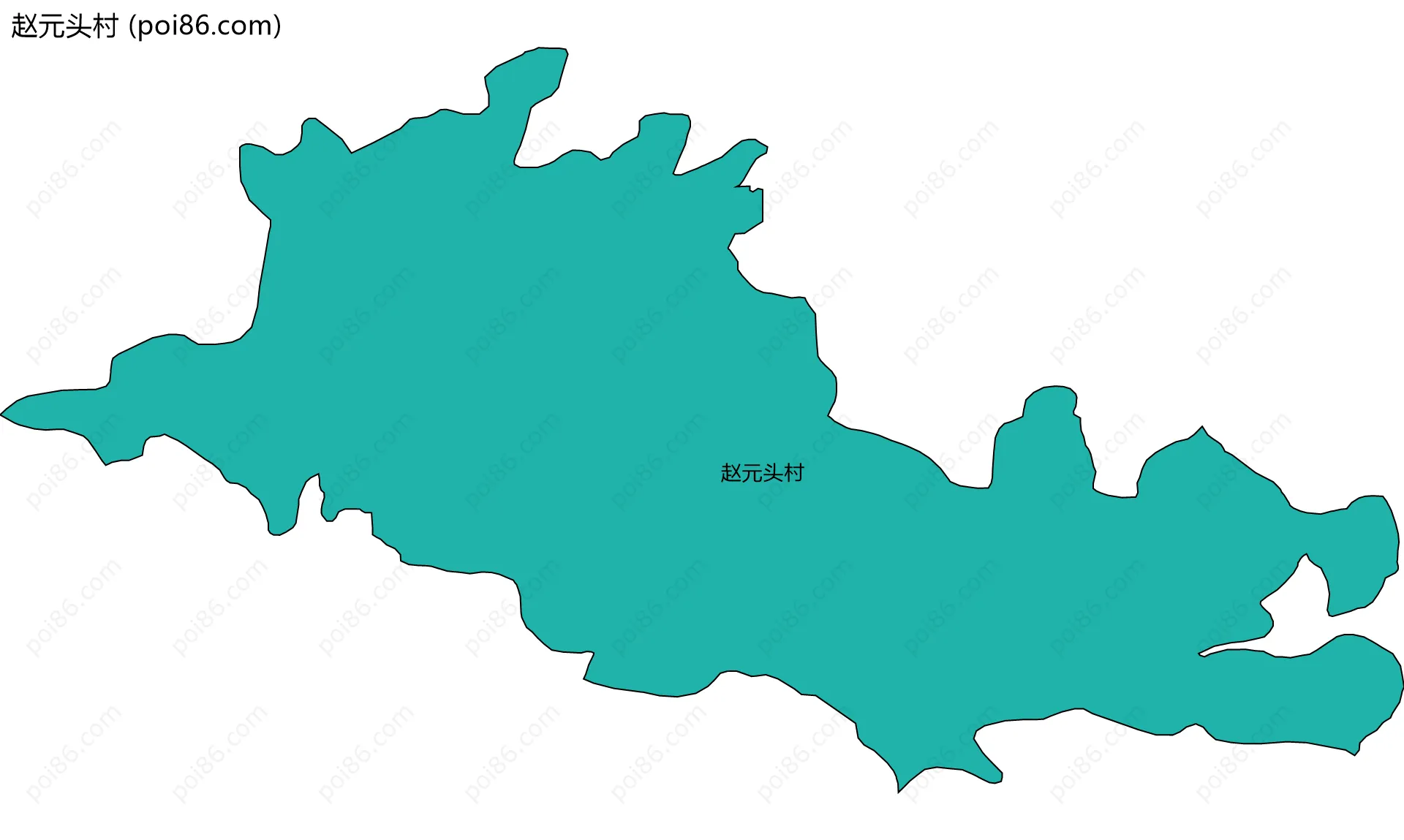 赵元头村边界地图