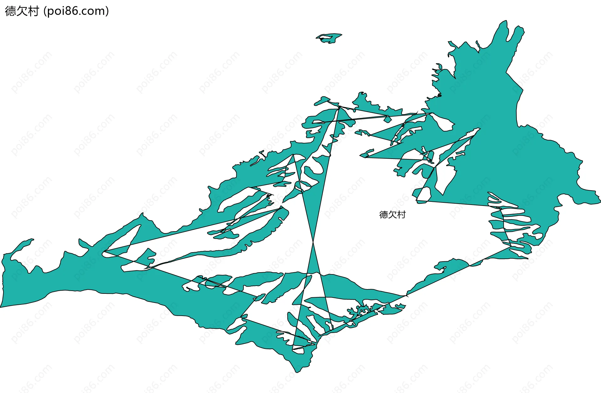 德欠村边界地图