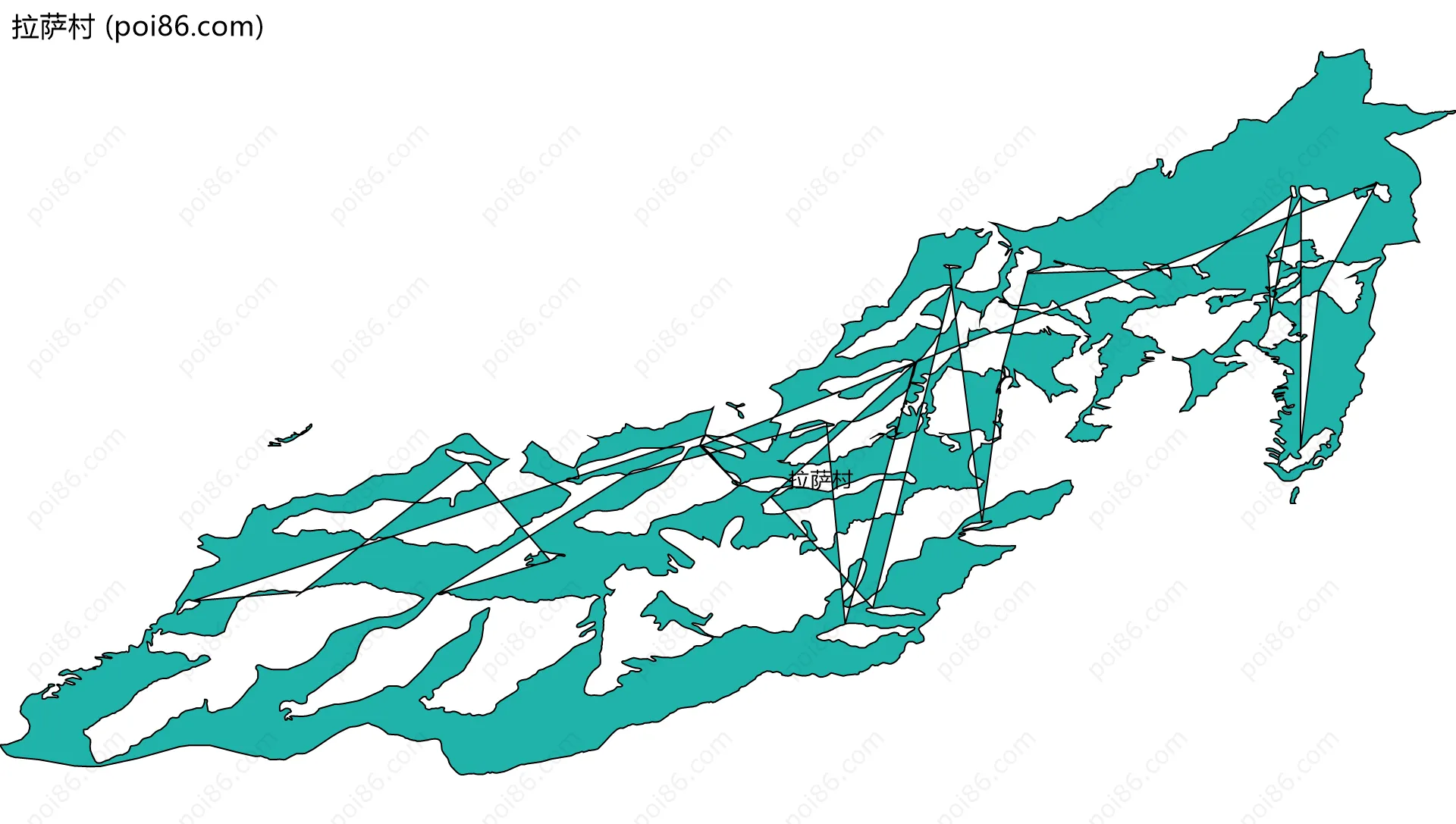 拉萨村边界地图