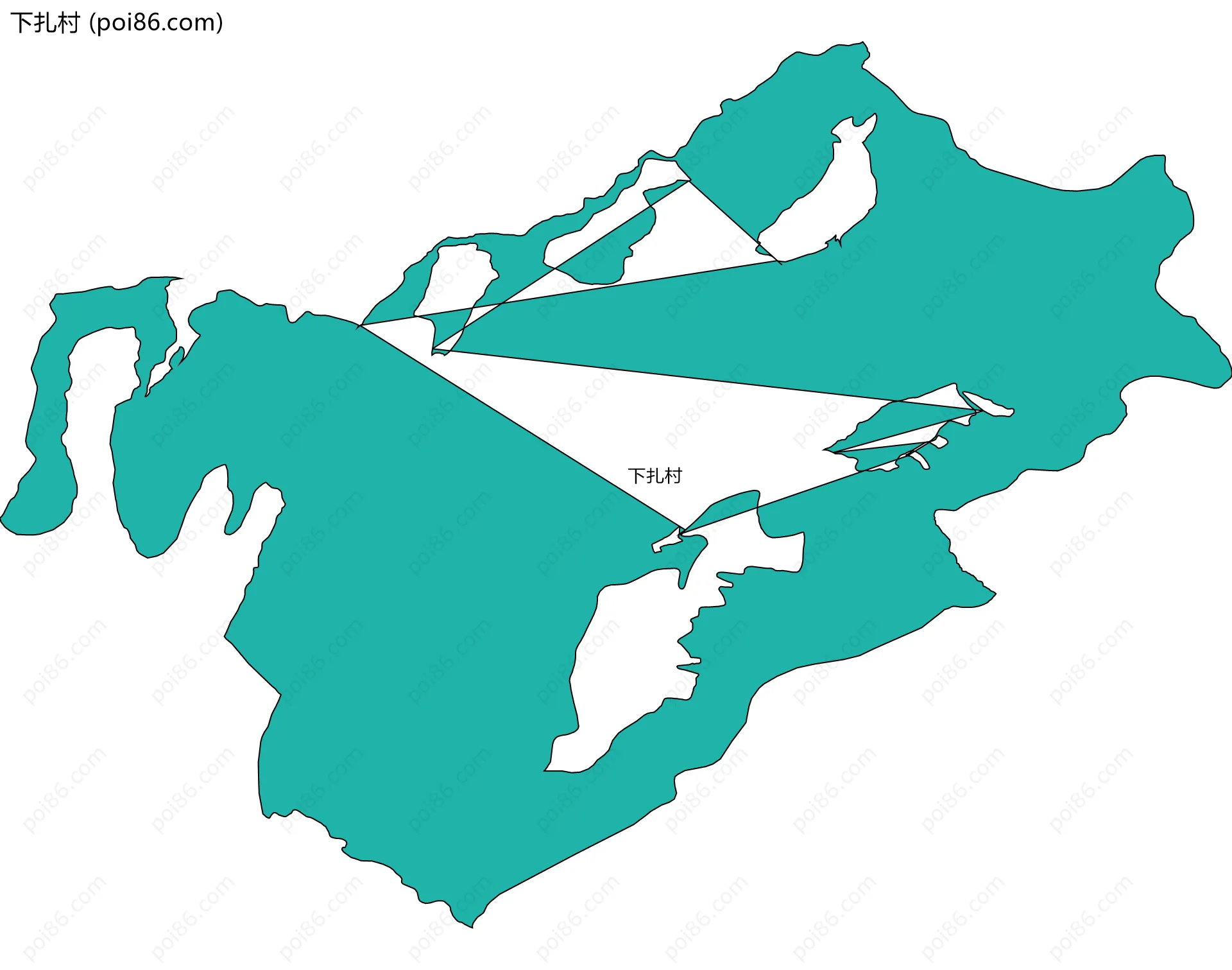 下扎村边界地图