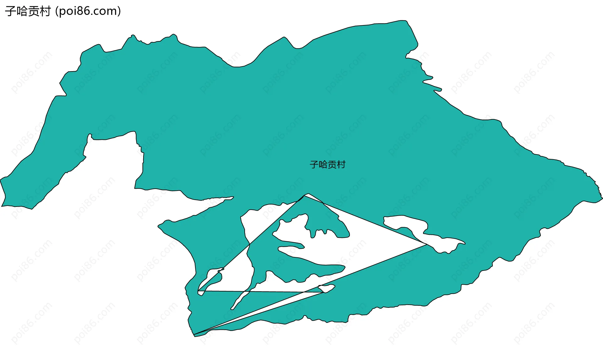 子哈贡村边界地图