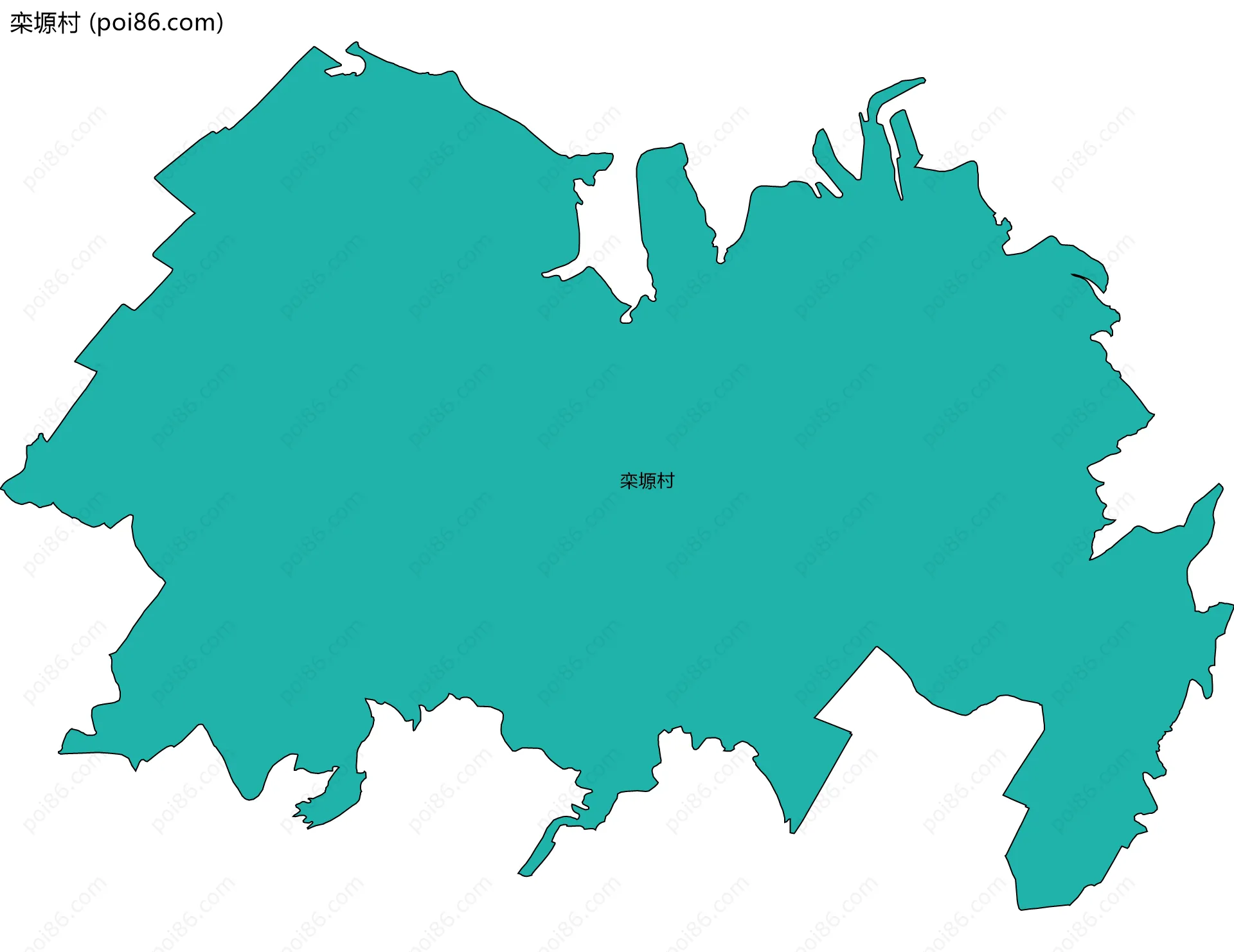 栾塬村边界地图