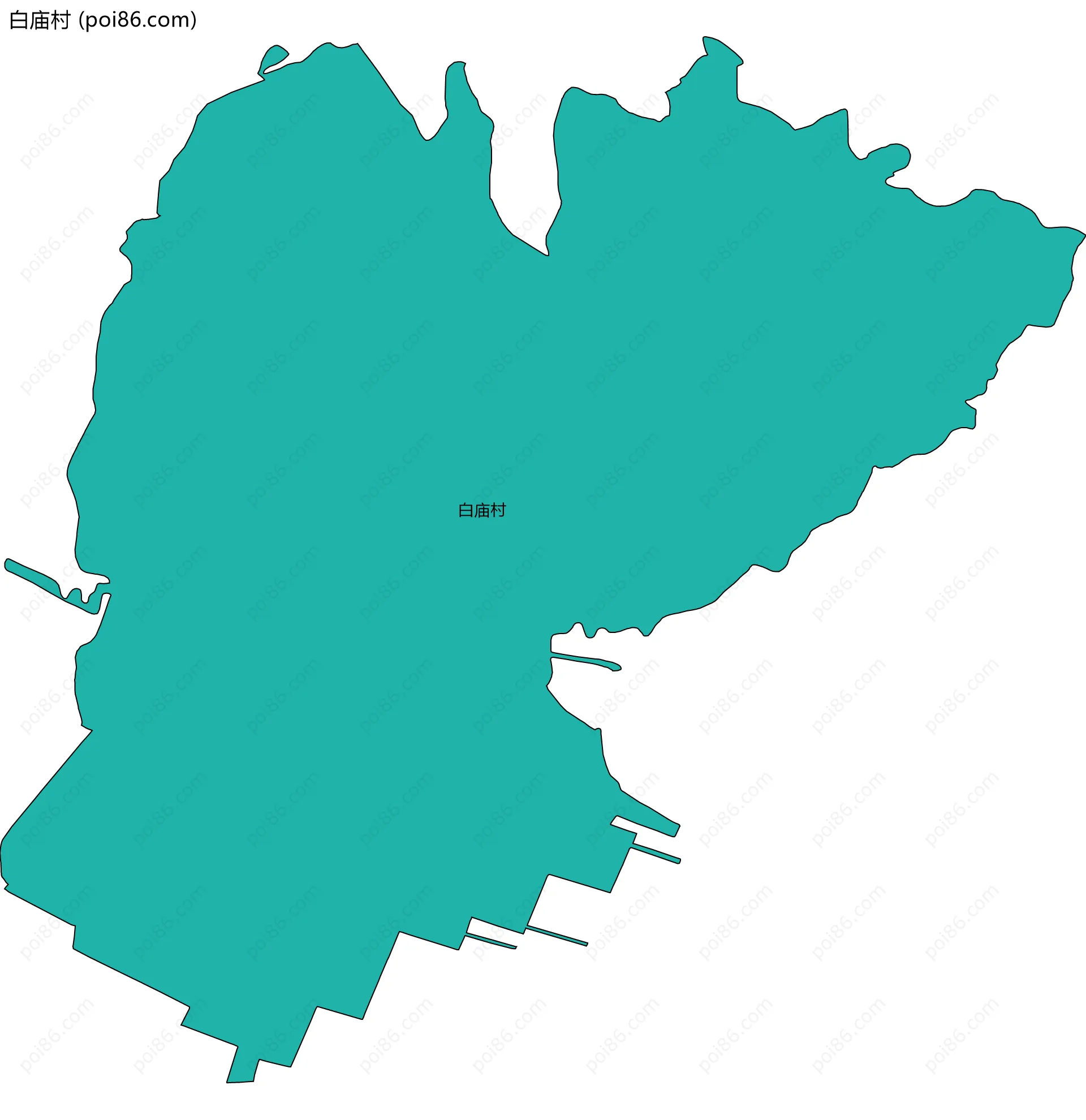 白庙村边界地图
