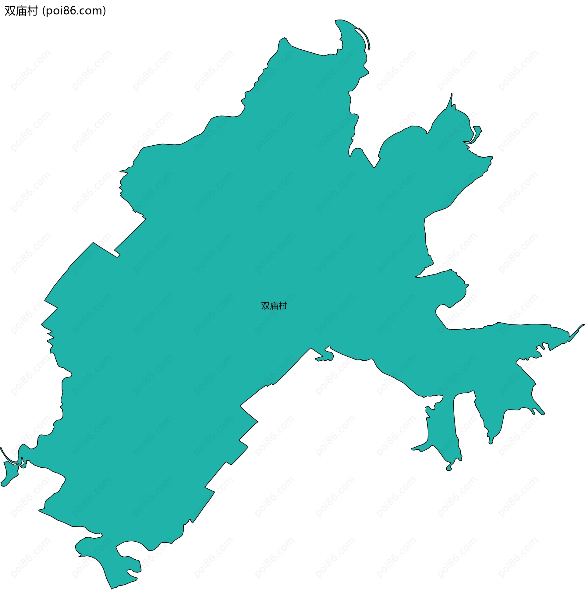 双庙村边界地图