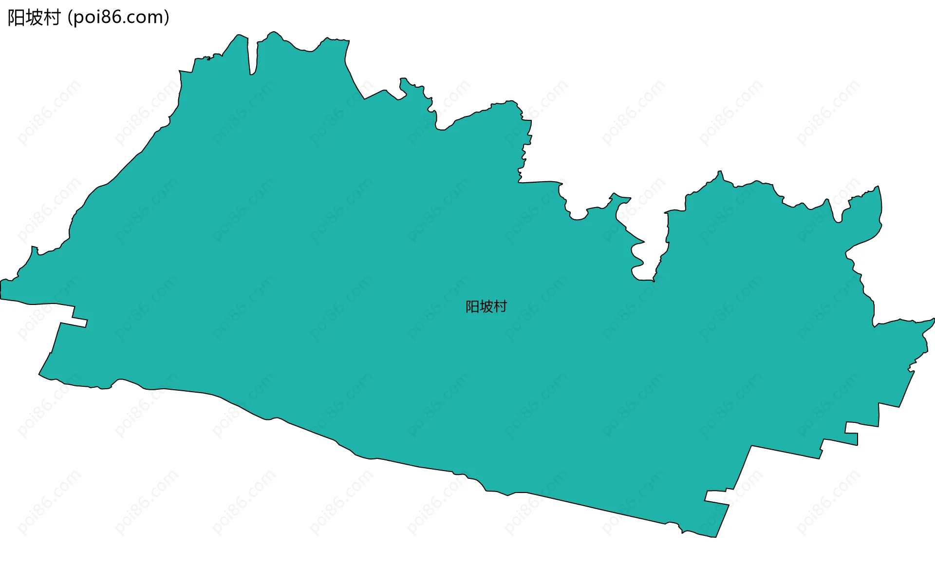 阳坡村边界地图