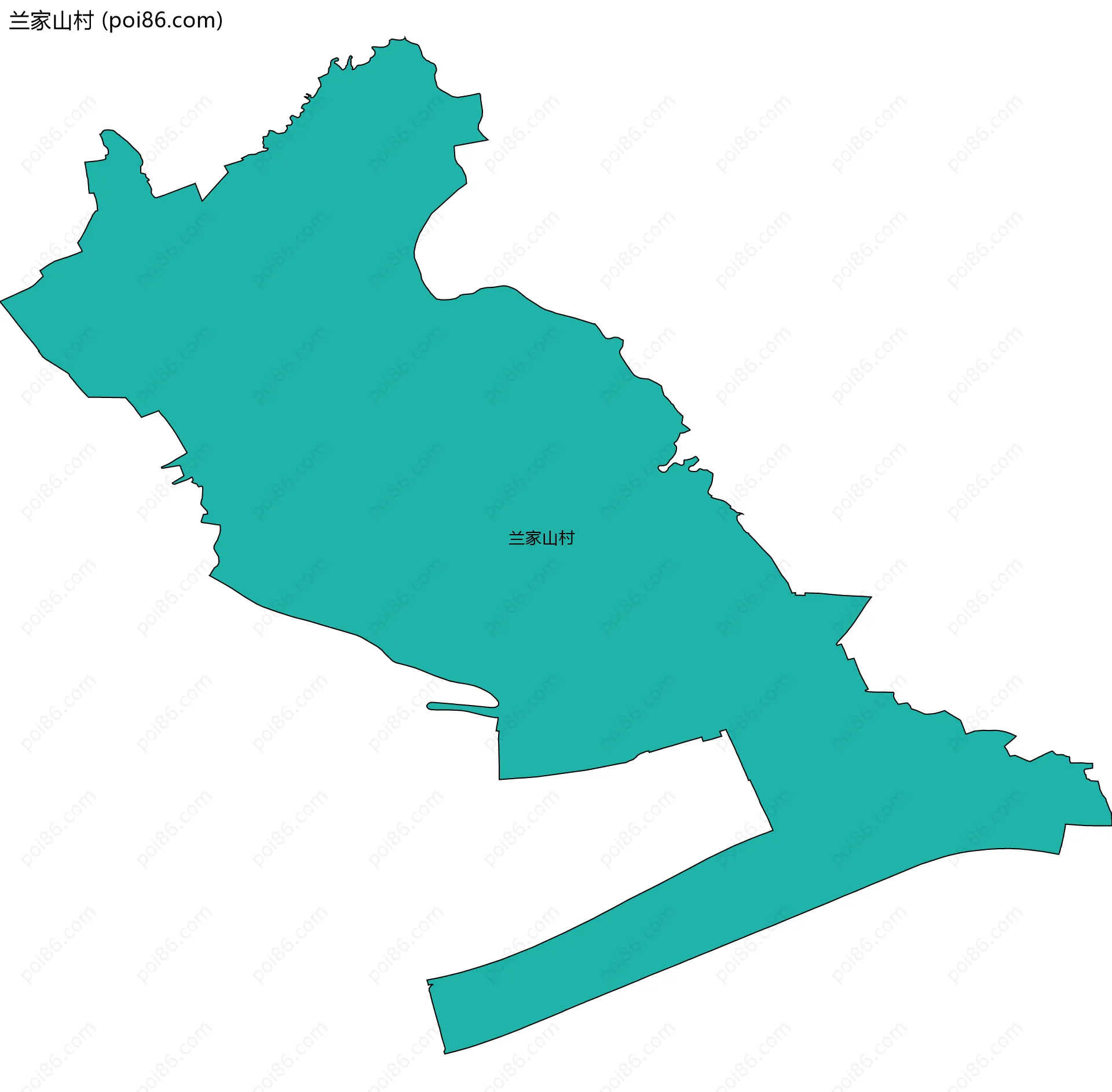 兰家山村边界地图