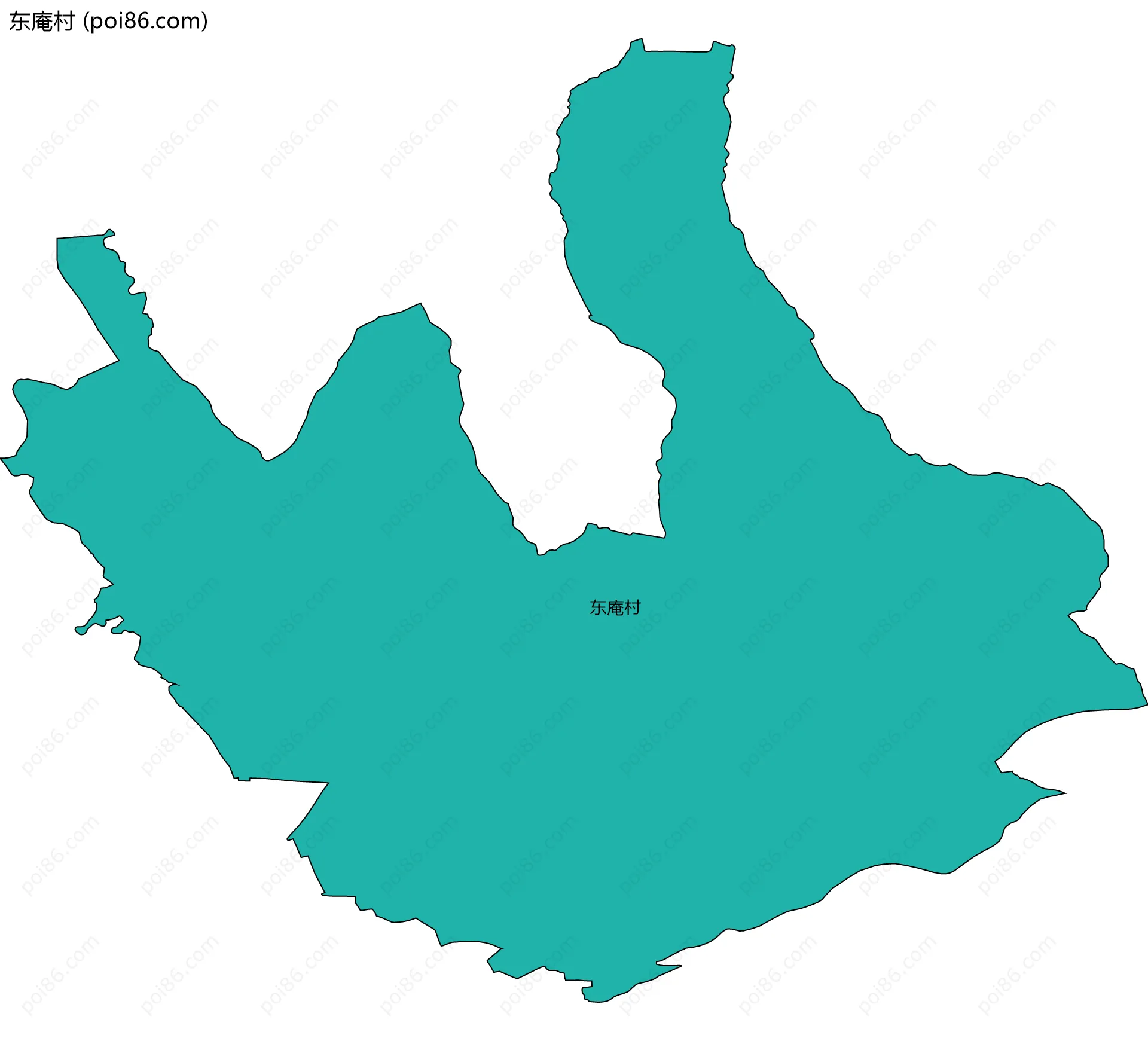 东庵村边界地图