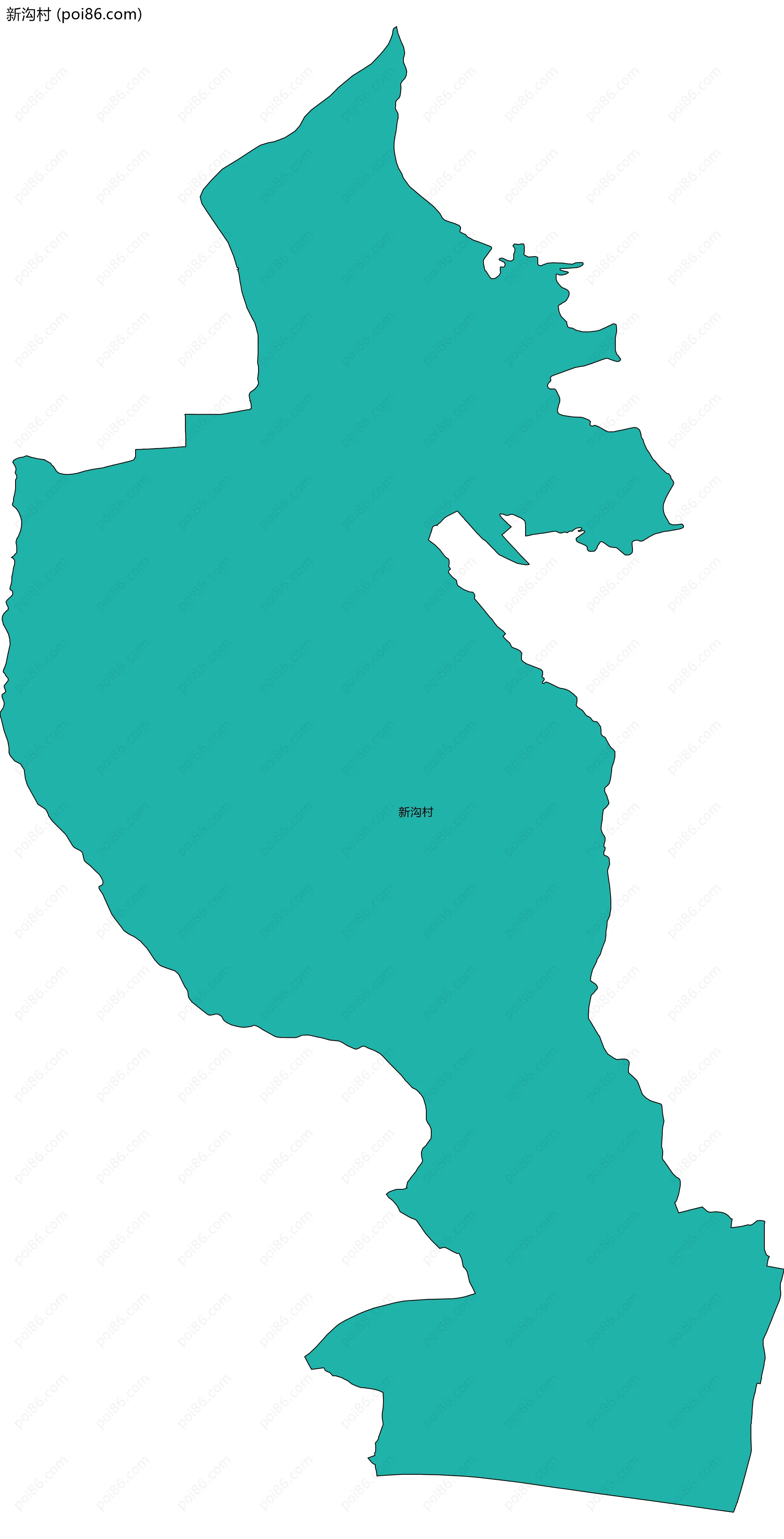 新沟村边界地图