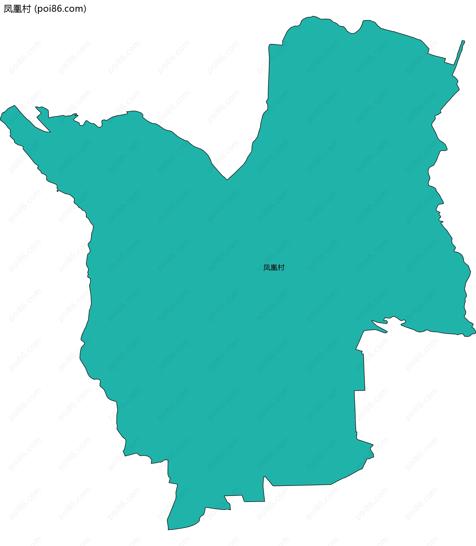 凤凰村边界地图
