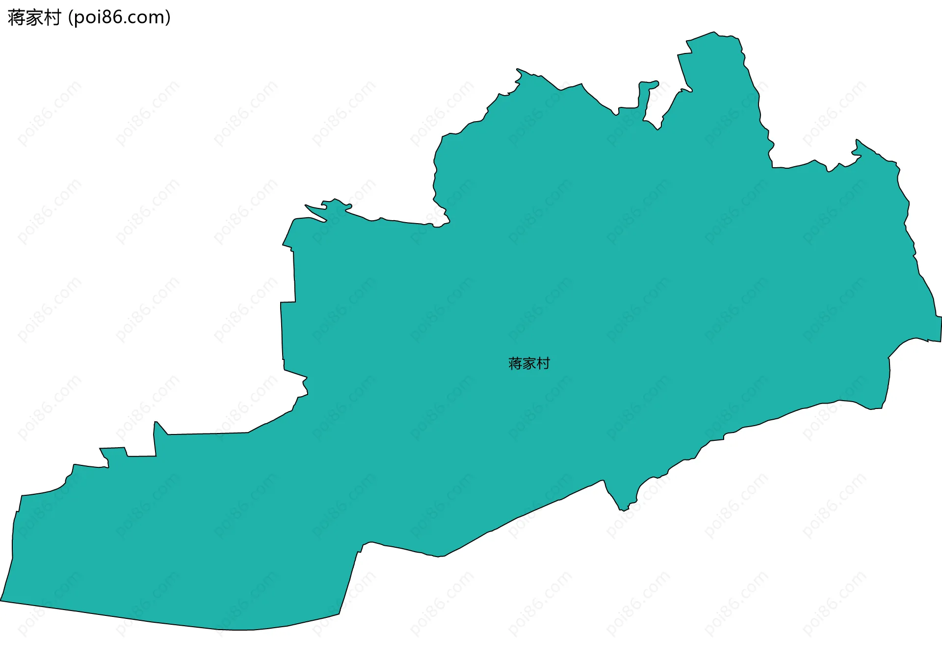 蒋家村边界地图