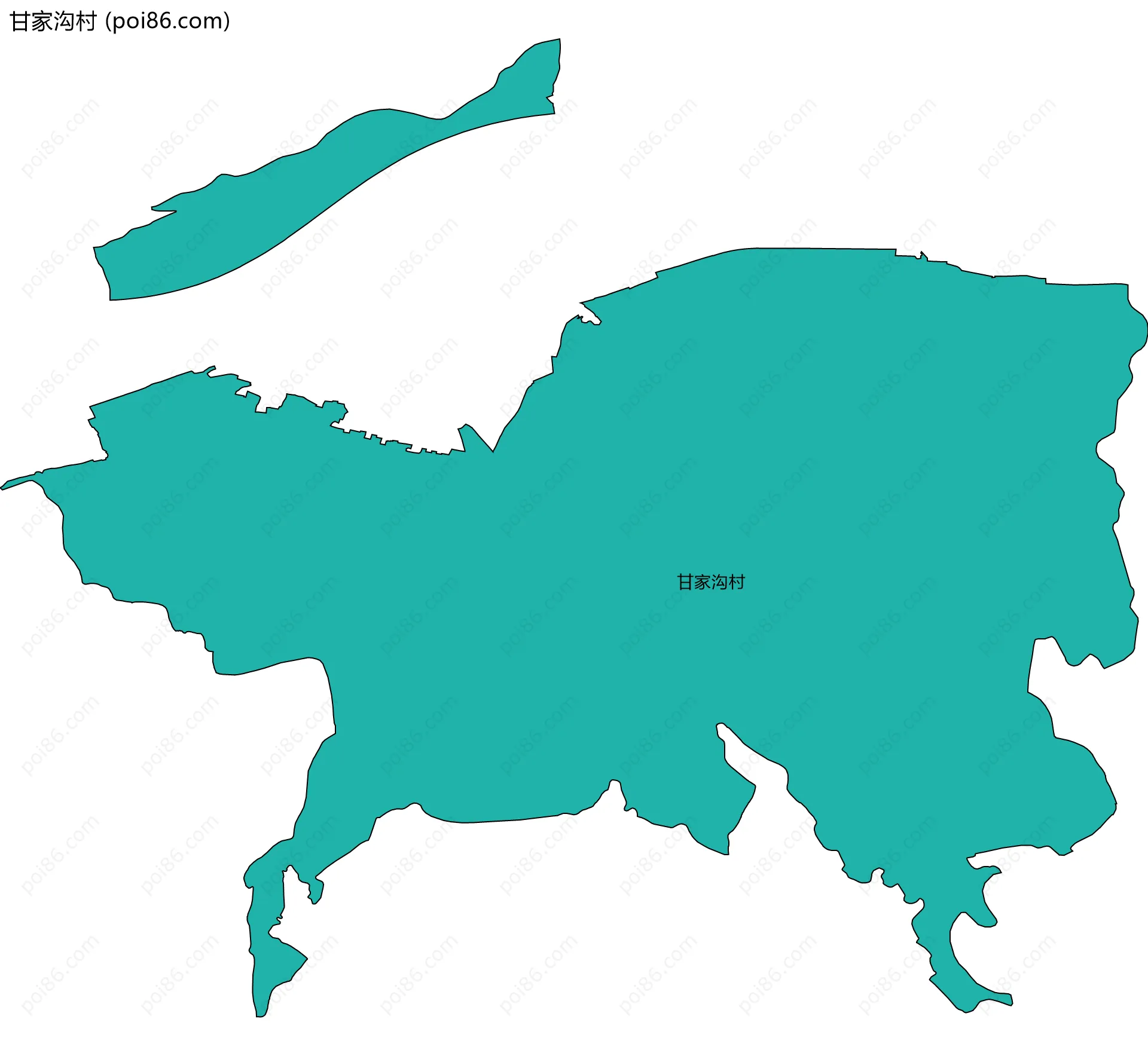 甘家沟村边界地图