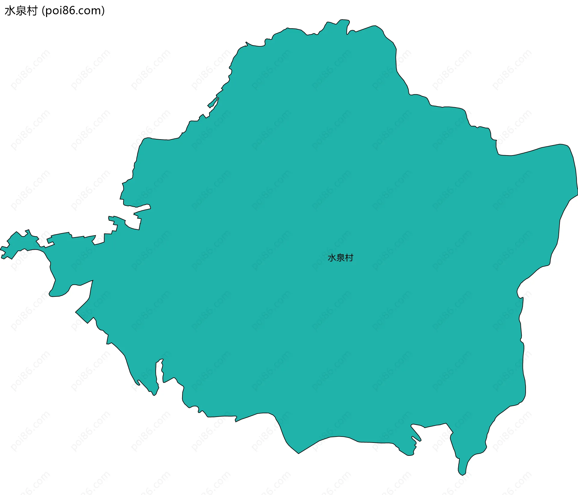 水泉村边界地图