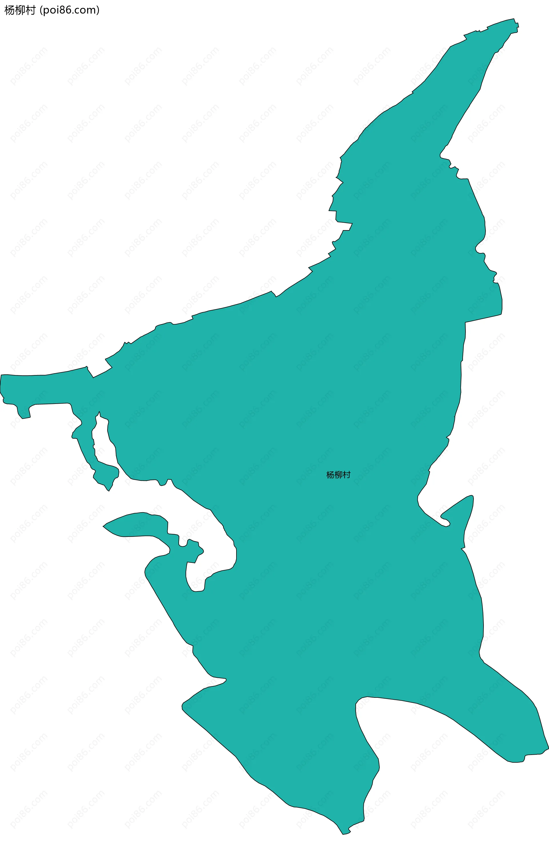 杨柳村边界地图