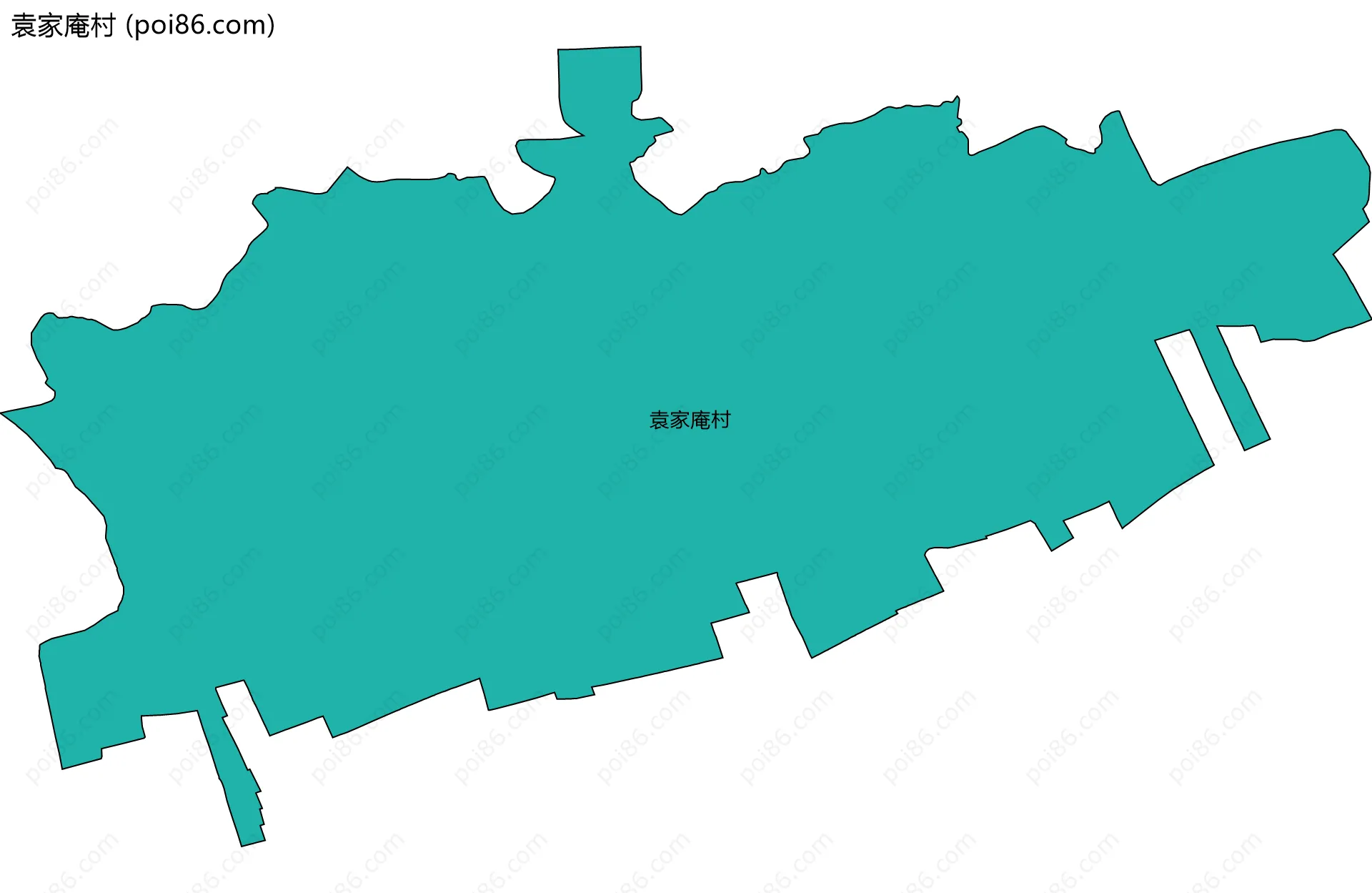 袁家庵村边界地图