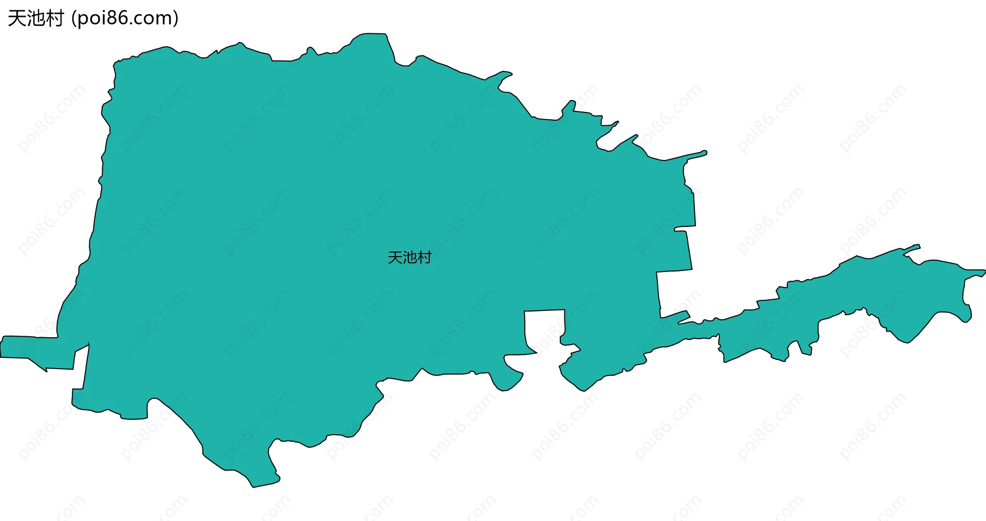 天池村边界地图