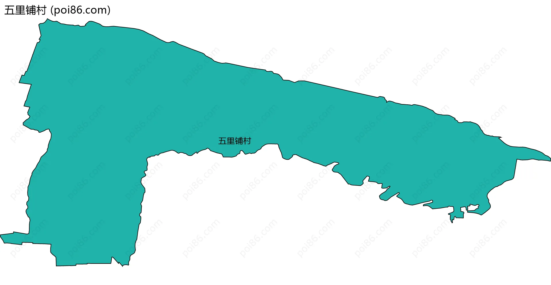 五里铺村边界地图