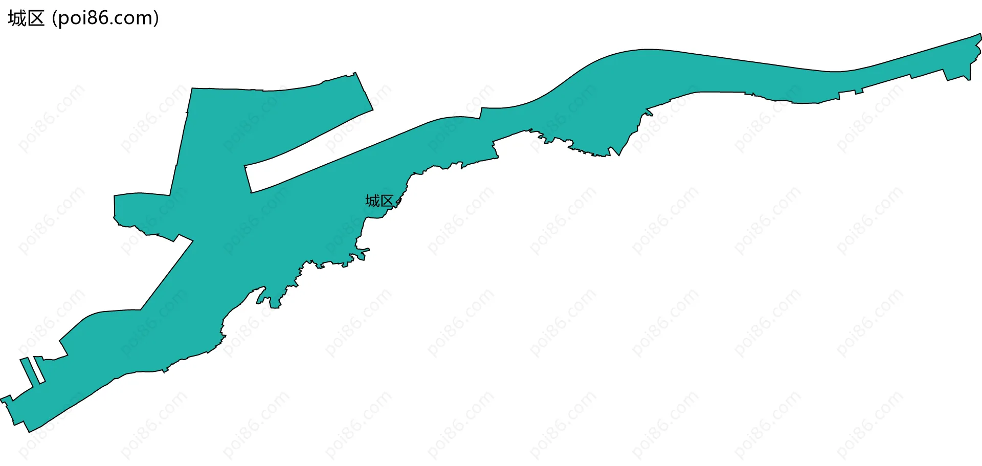 城区边界地图