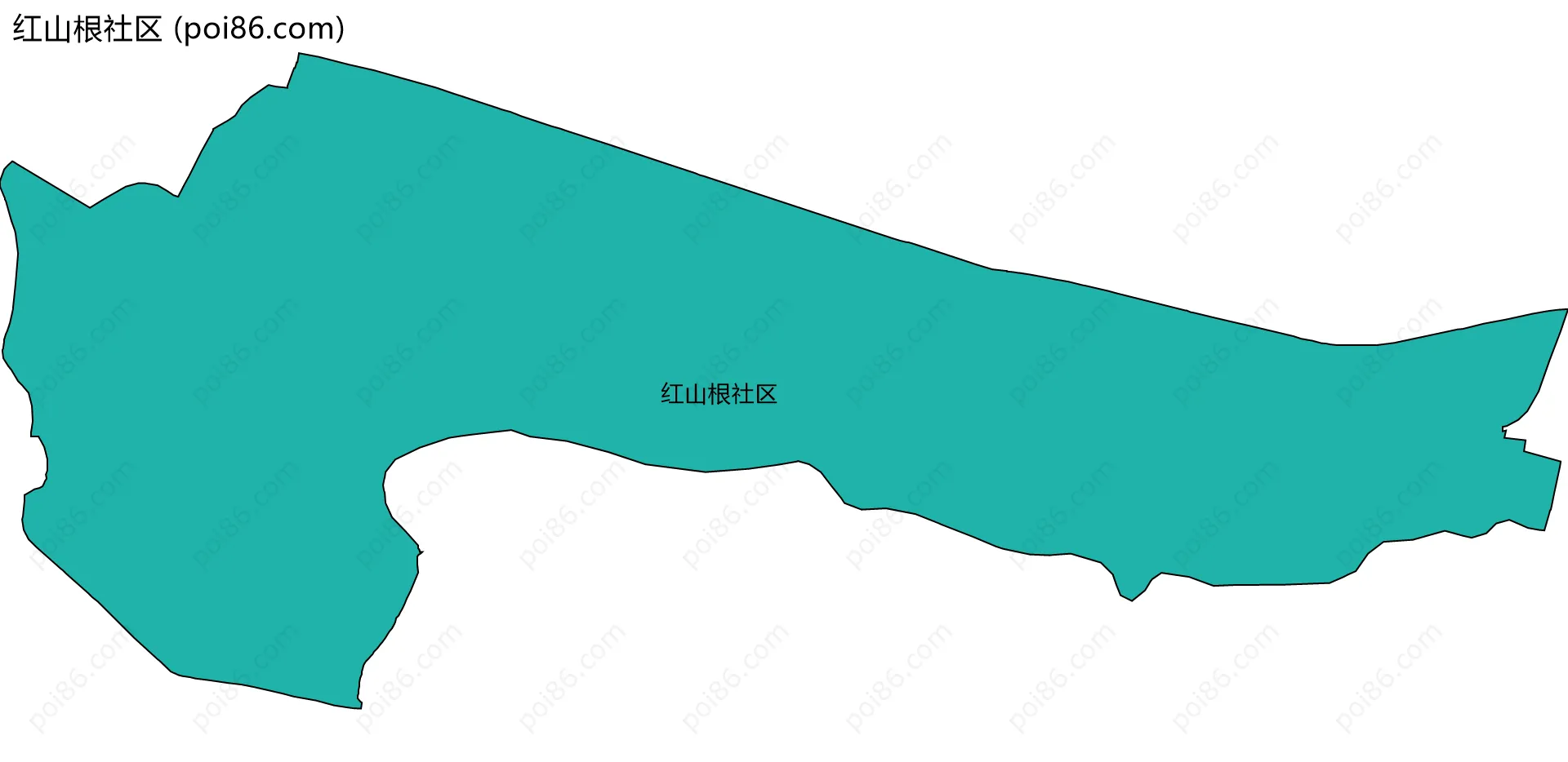 红山根社区边界地图