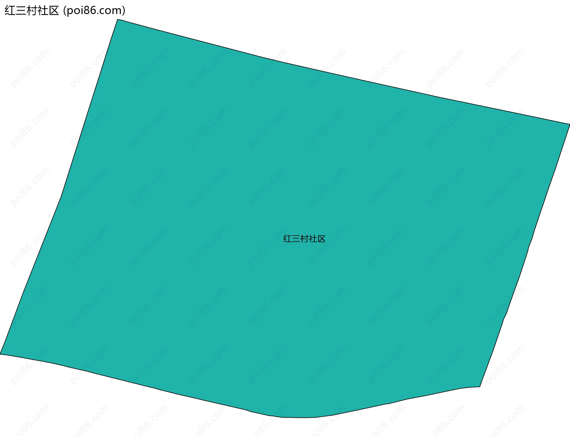红三村社区边界地图