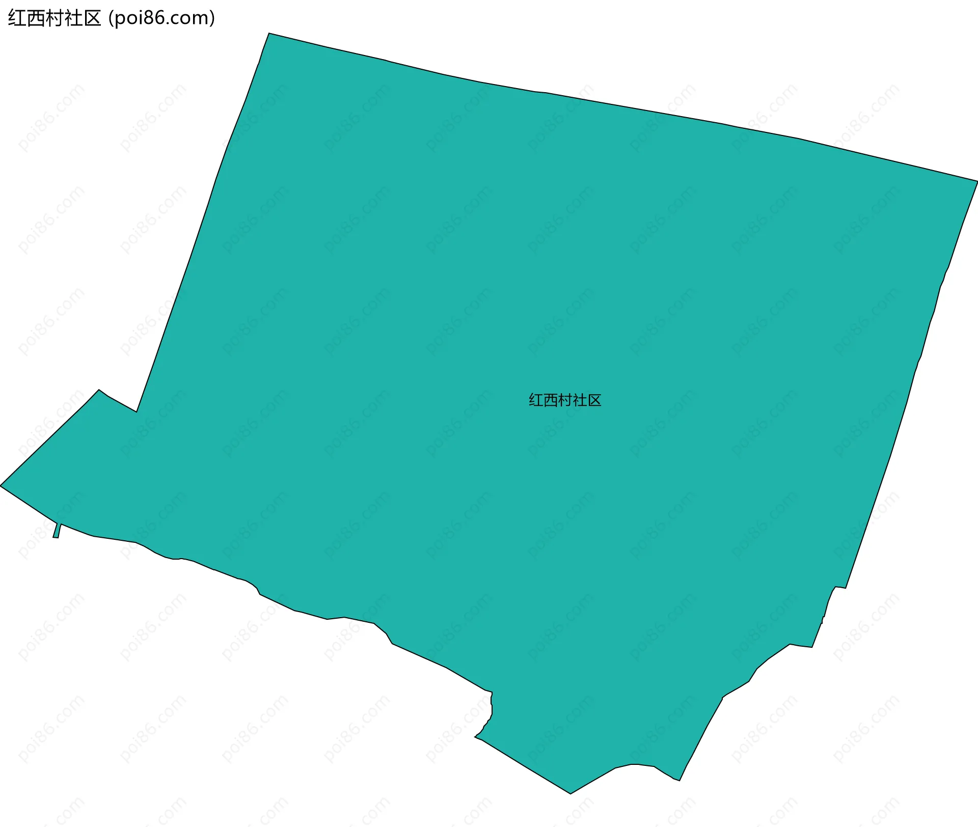红西村社区边界地图