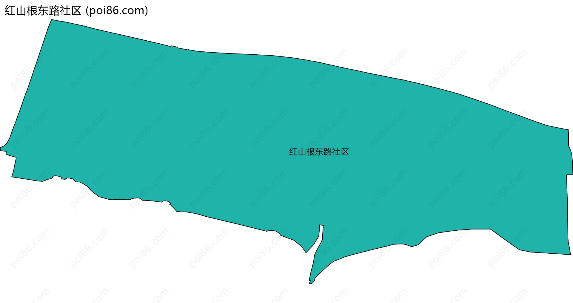 红山根东路社区边界地图