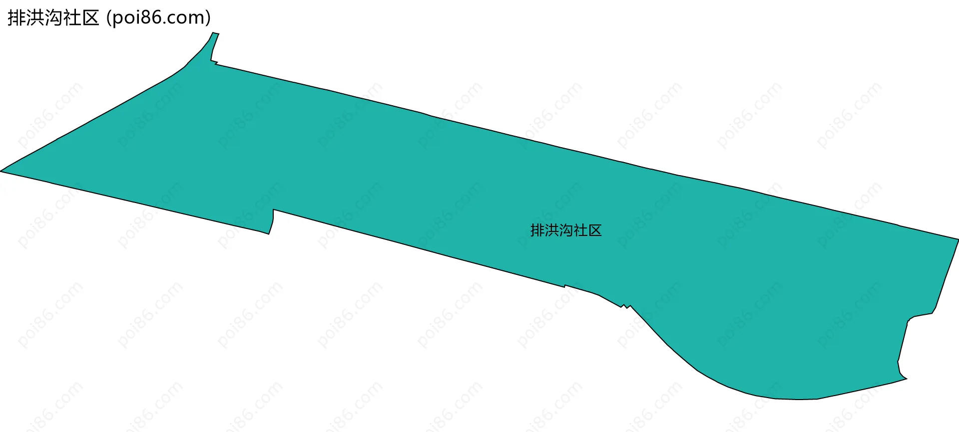 排洪沟社区边界地图